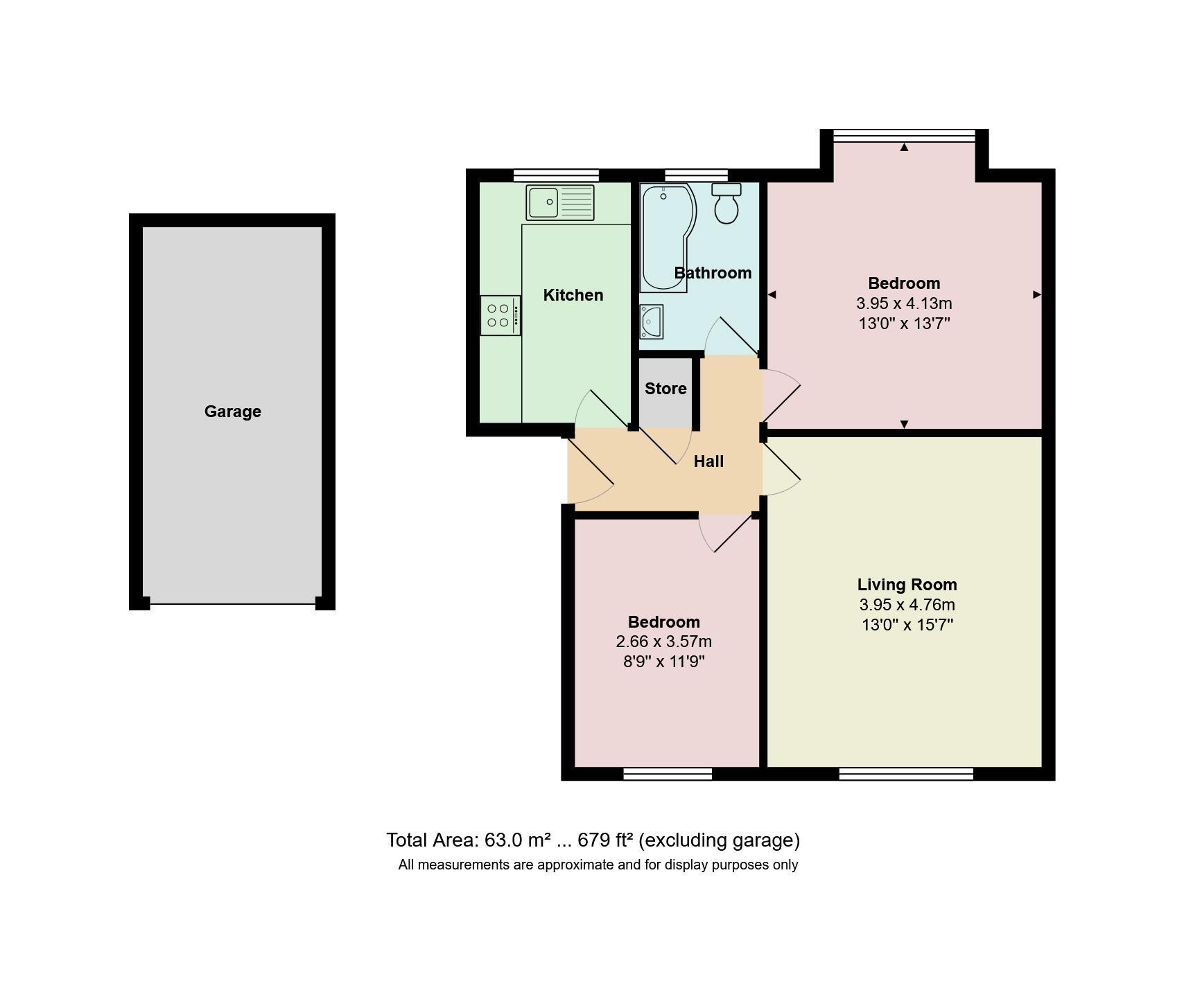 Floorplan of 2 bedroom Flat for sale, Dragoon Way, Dorset, BH23