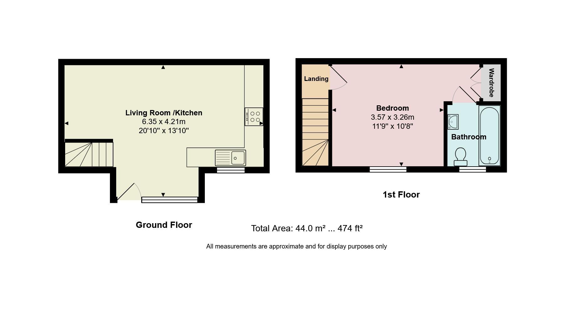 Floorplan of 1 bedroom House for sale, Tytherley Green, Throop, Dorset, BH8
