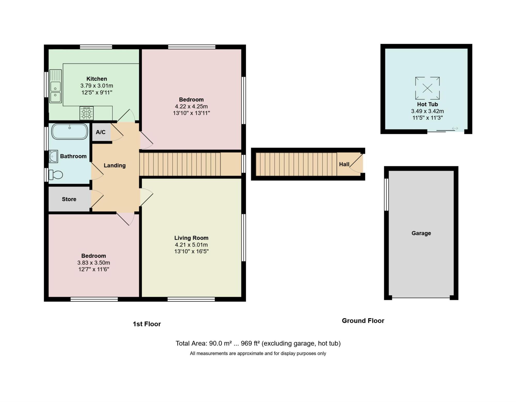 Floorplan of 2 bedroom Flat for sale, Longbarrow Close, Queens Park, Dorset, BH8
