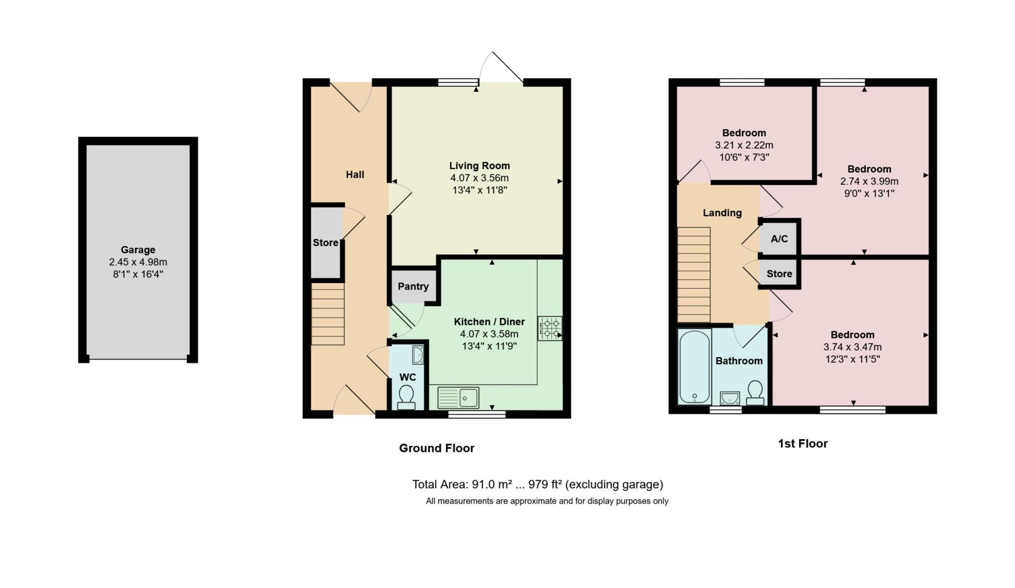Floorplan of 3 bedroom House for sale, Noyce Gardens, Dorset, BH8