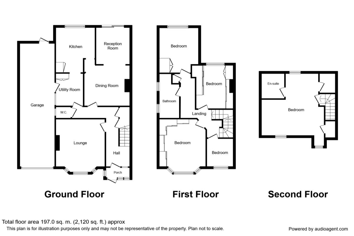 Floorplan of 5 bedroom Semi Detached House to rent, Alexandra Crescent, Bromley, BR1