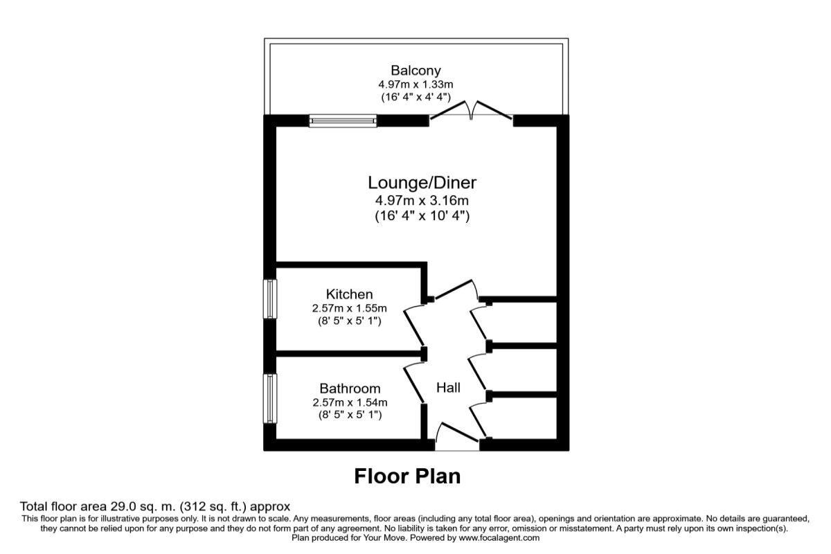Floorplan of Flat to rent, Brackley Road, Beckenham, Kent, BR3
