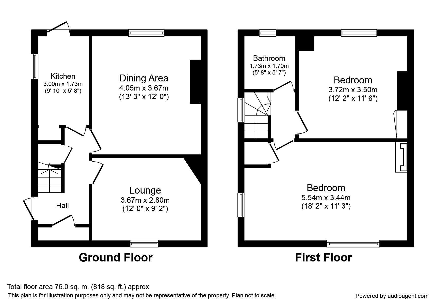Floorplan of 2 bedroom House to rent, Shroffold Road, Bromley, BR1