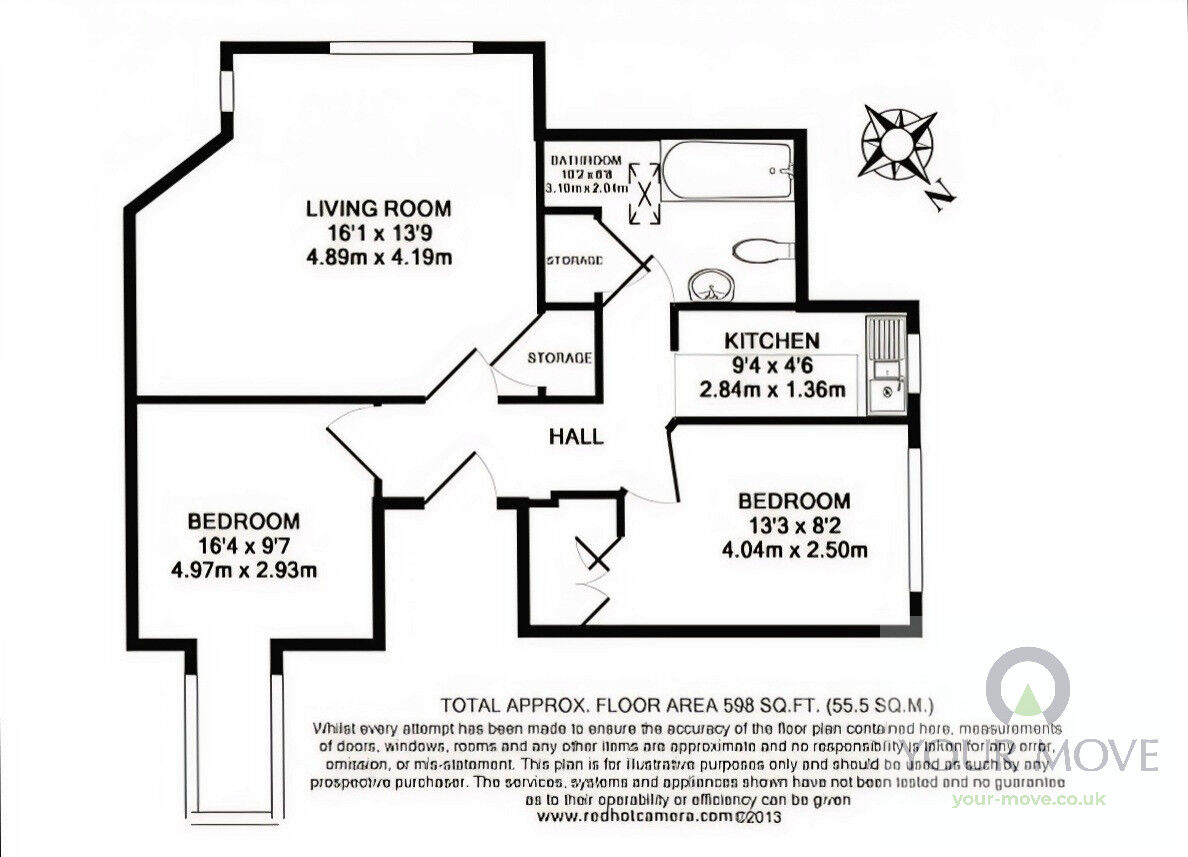 Floorplan of 2 bedroom Flat to rent, Highland Road, Bromley, BR1