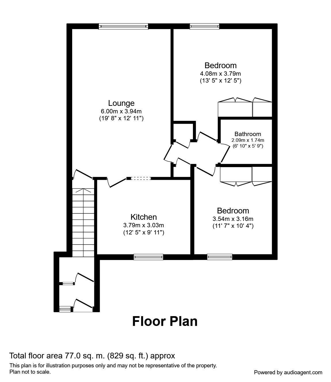 Floorplan of 2 bedroom  Flat to rent, Leybourne Close, Bromley, BR2