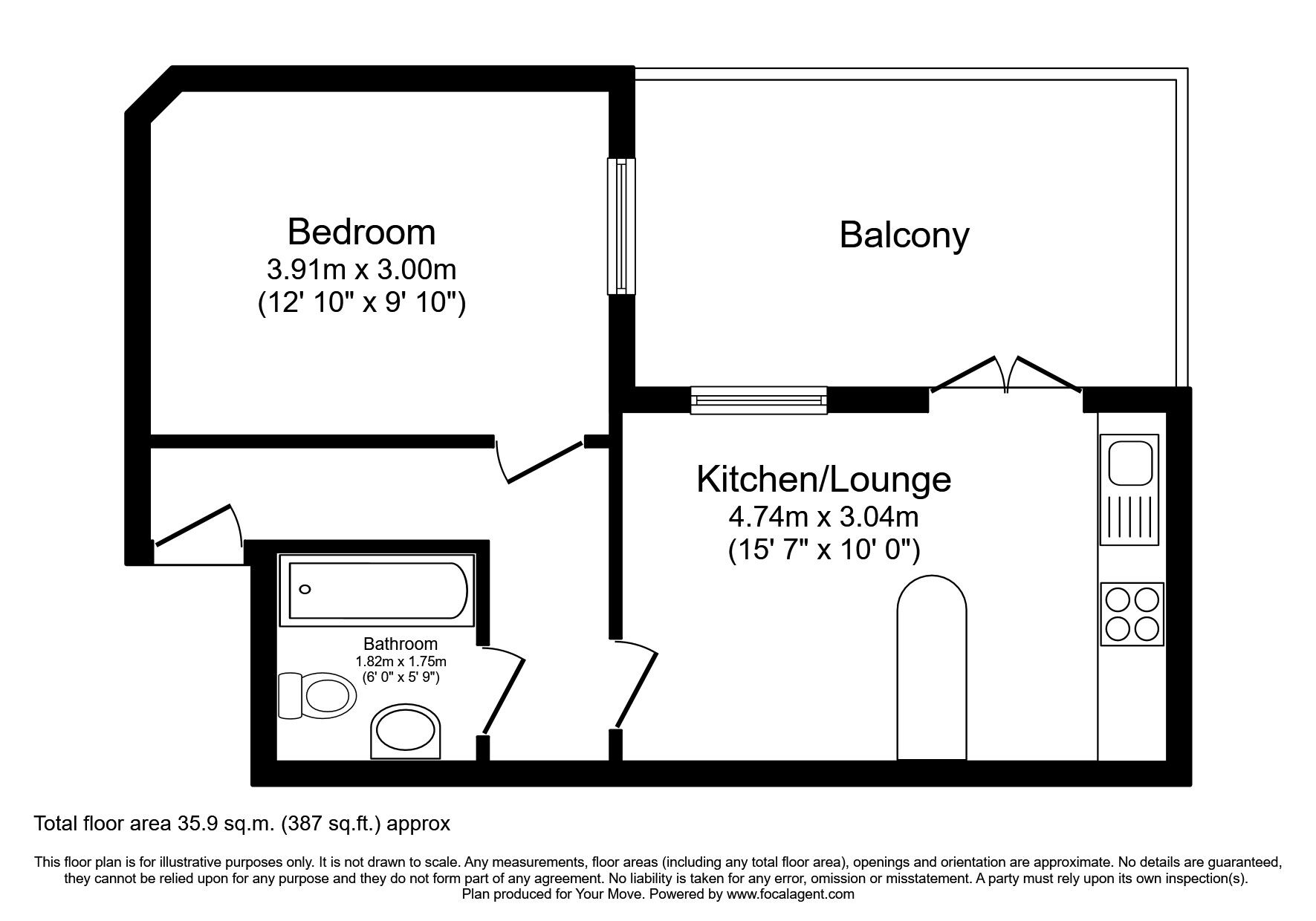 Floorplan of 1 bedroom Flat to rent, Station Road, West Wickham, BR4
