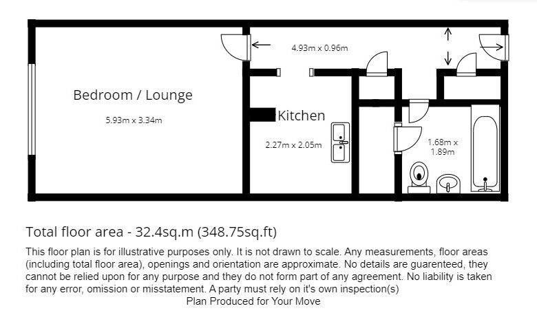Floorplan of 1 bedroom  Flat for sale, Harleyford, Upper Park Road, Bromley, BR1