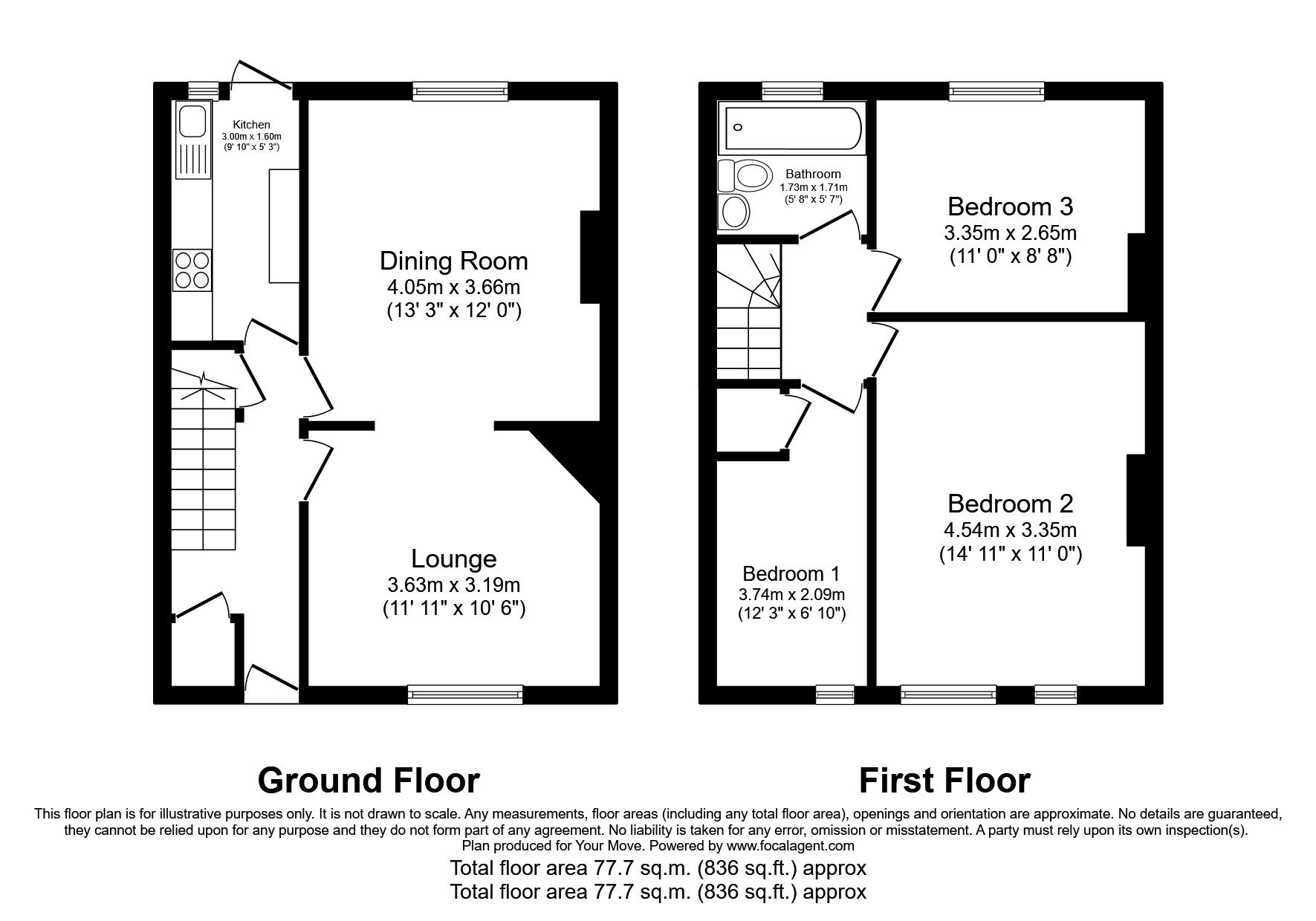 Floorplan of 3 bedroom Mid Terrace House for sale, Northover, Bromley, BR1