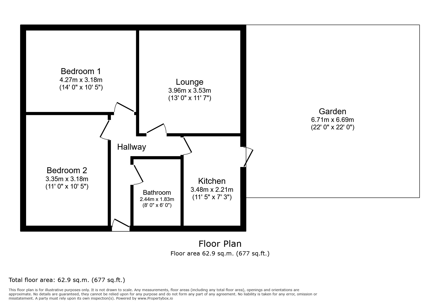 Floorplan of 2 bedroom  Flat for sale, Hilldrop Road, Bromley, BR1