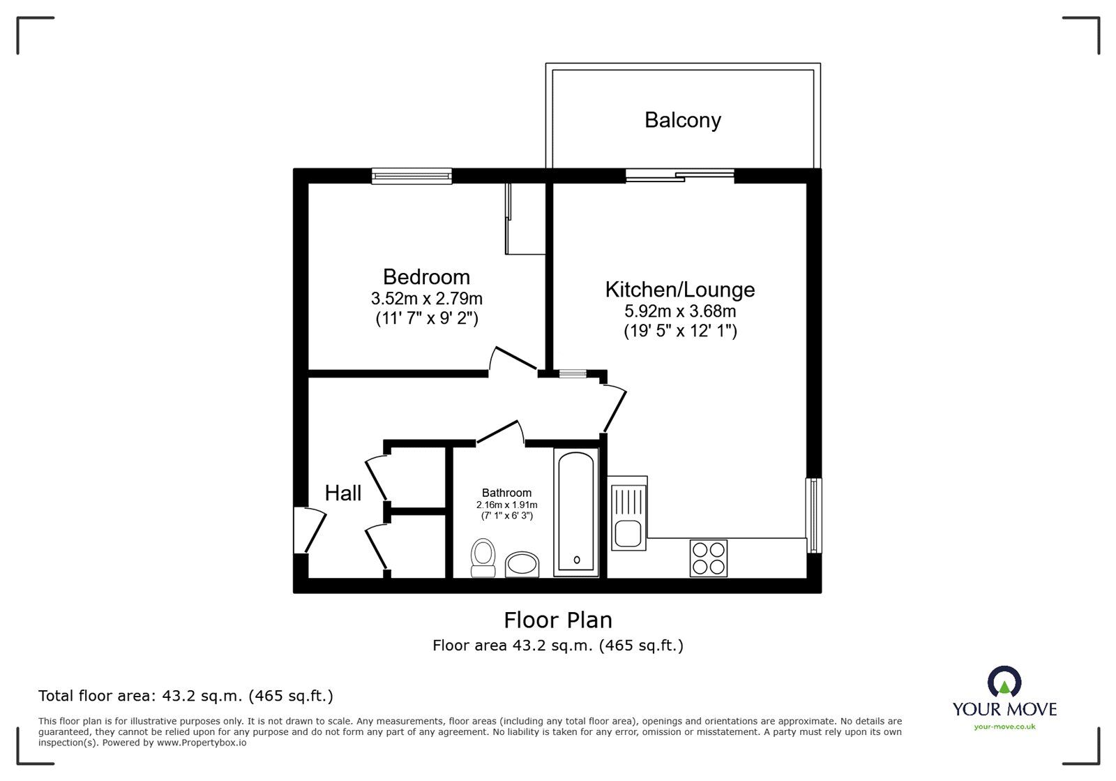 Floorplan of 1 bedroom  Flat for sale, Medhurst Drive, Bromley, BR1