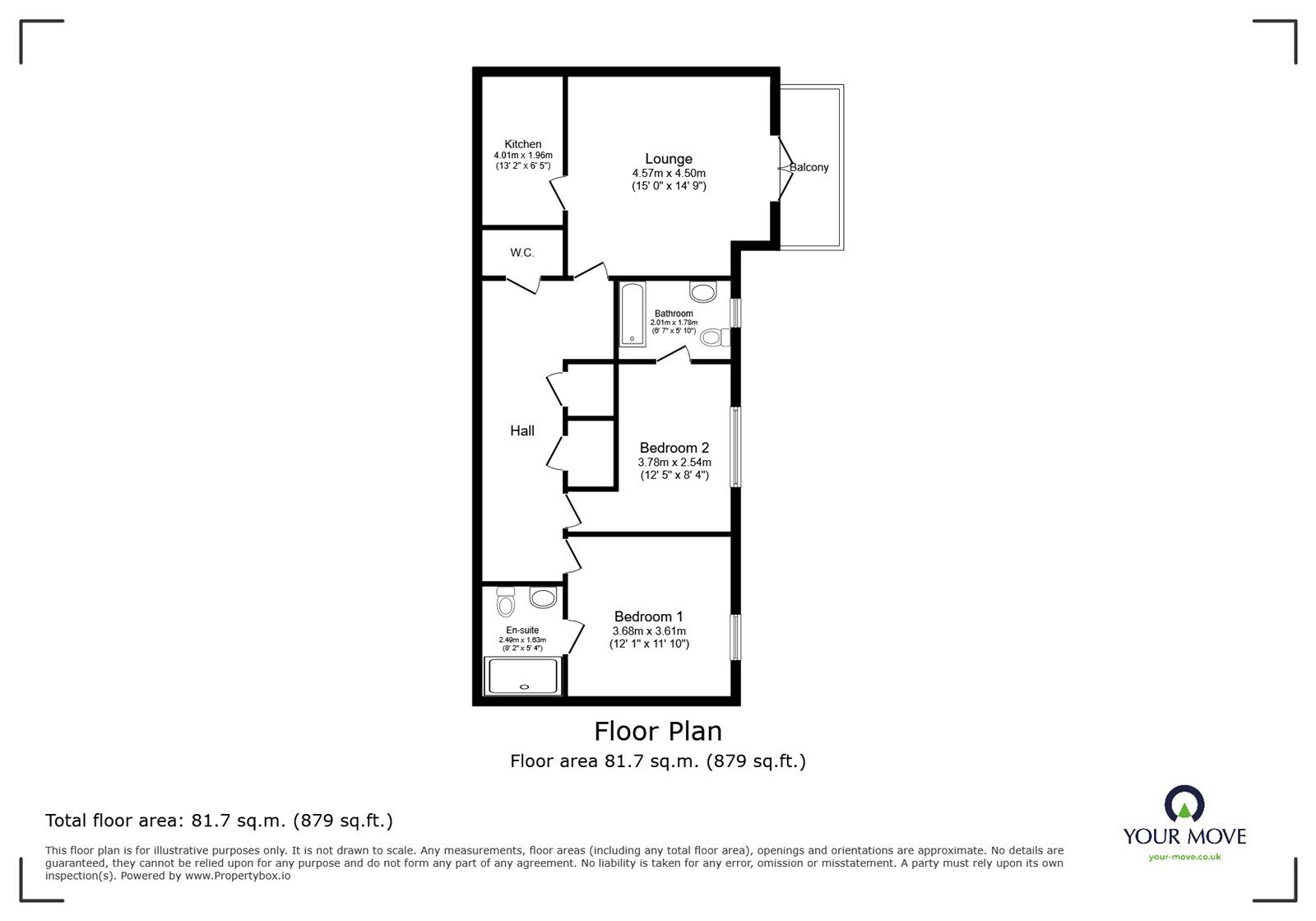 Floorplan of 2 bedroom  Flat for sale, Maxim Apartments, 2 Wheeler Place, Bromley, BR2