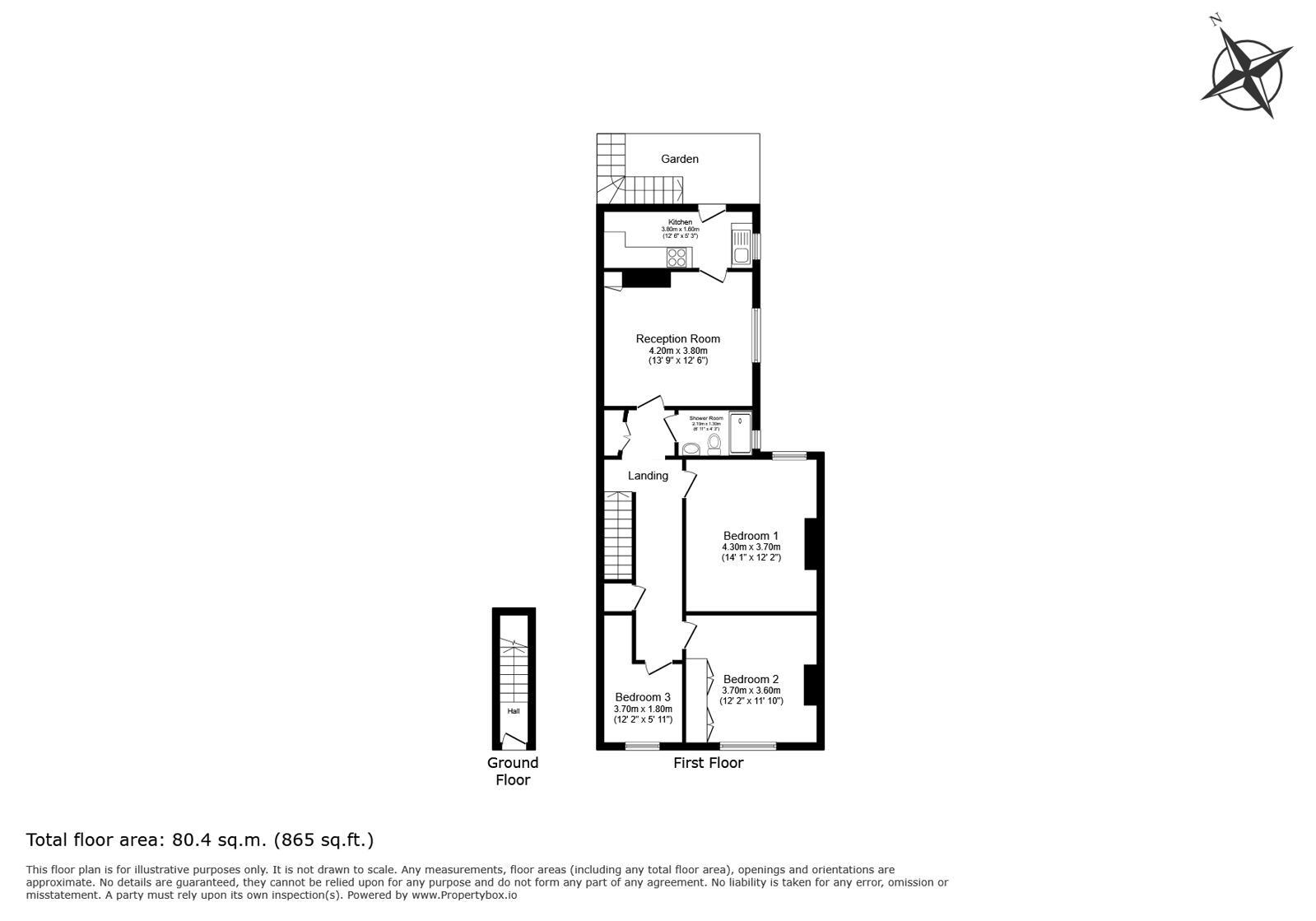 Floorplan of 3 bedroom Flat for sale, Pelham Road, Beckenham, BR3