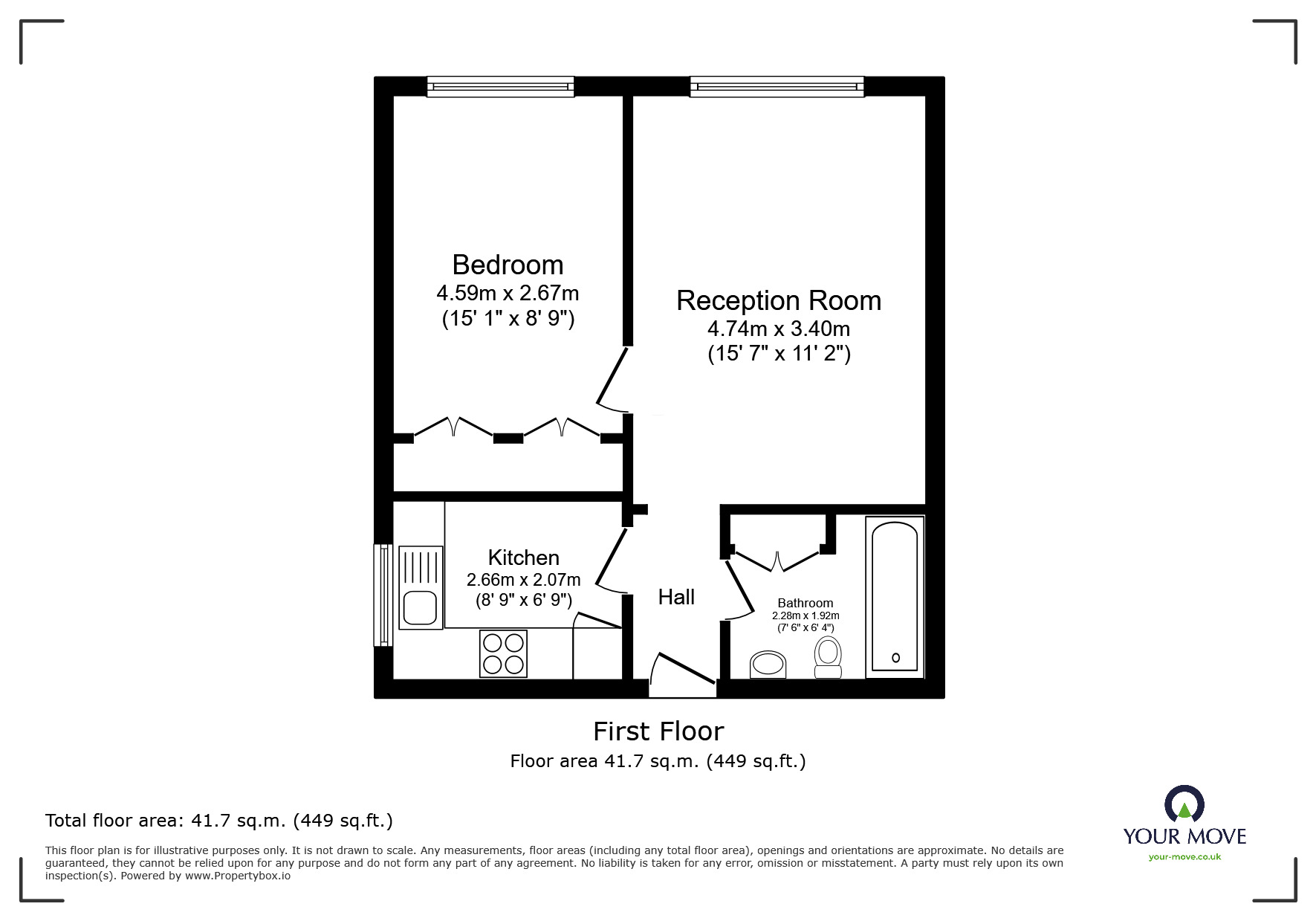 Floorplan of 1 bedroom  Flat for sale, Westmoreland Road, Bromley, BR2