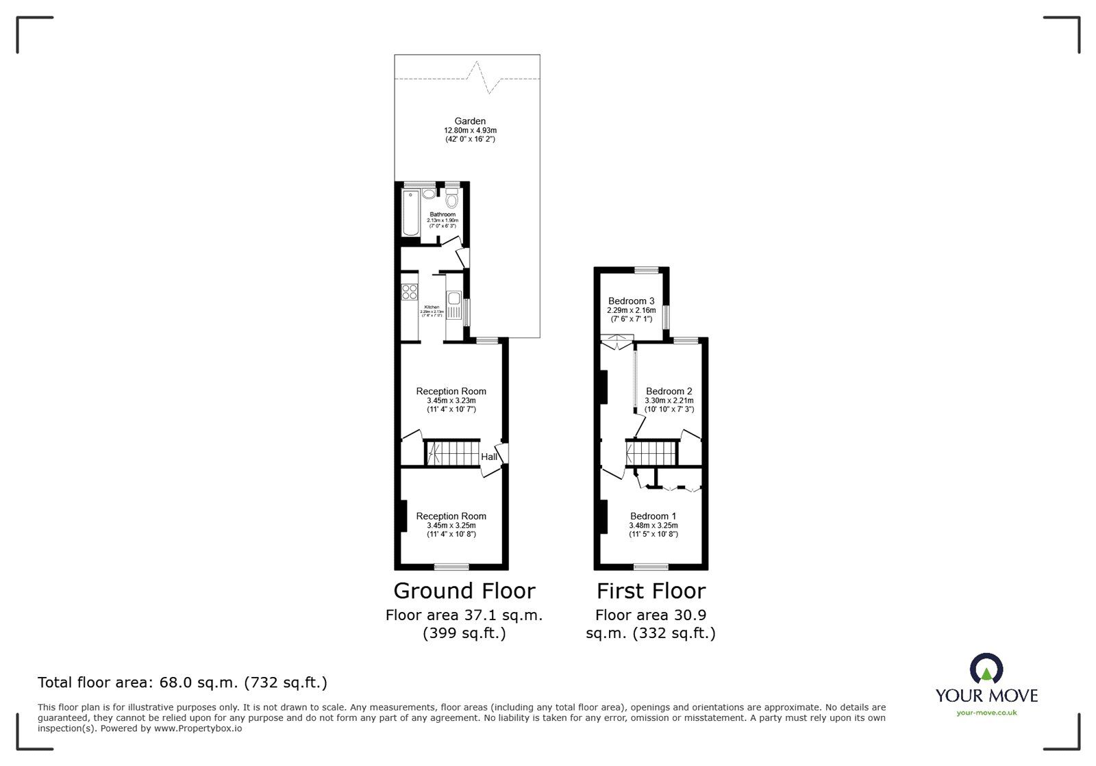 Floorplan of 3 bedroom Semi Detached House for sale, Newbury Road, Bromley, BR2