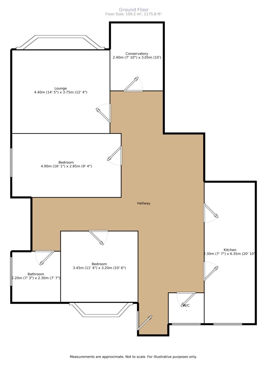 Floorplan of 2 bedroom  Flat to rent, Grasmere Road, Bromley, BR1