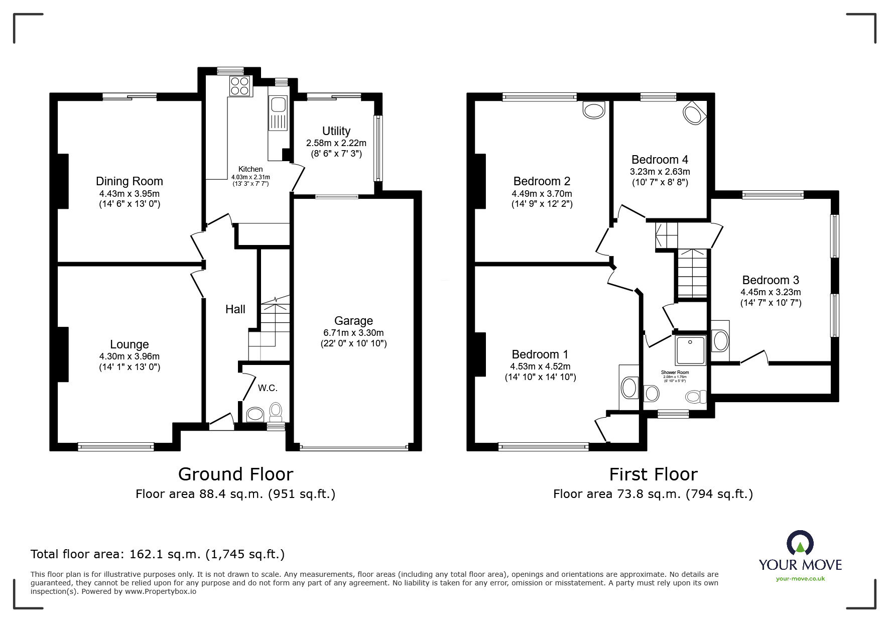 Floorplan of 4 bedroom Semi Detached House for sale, Thornton Road, Bromley, BR1