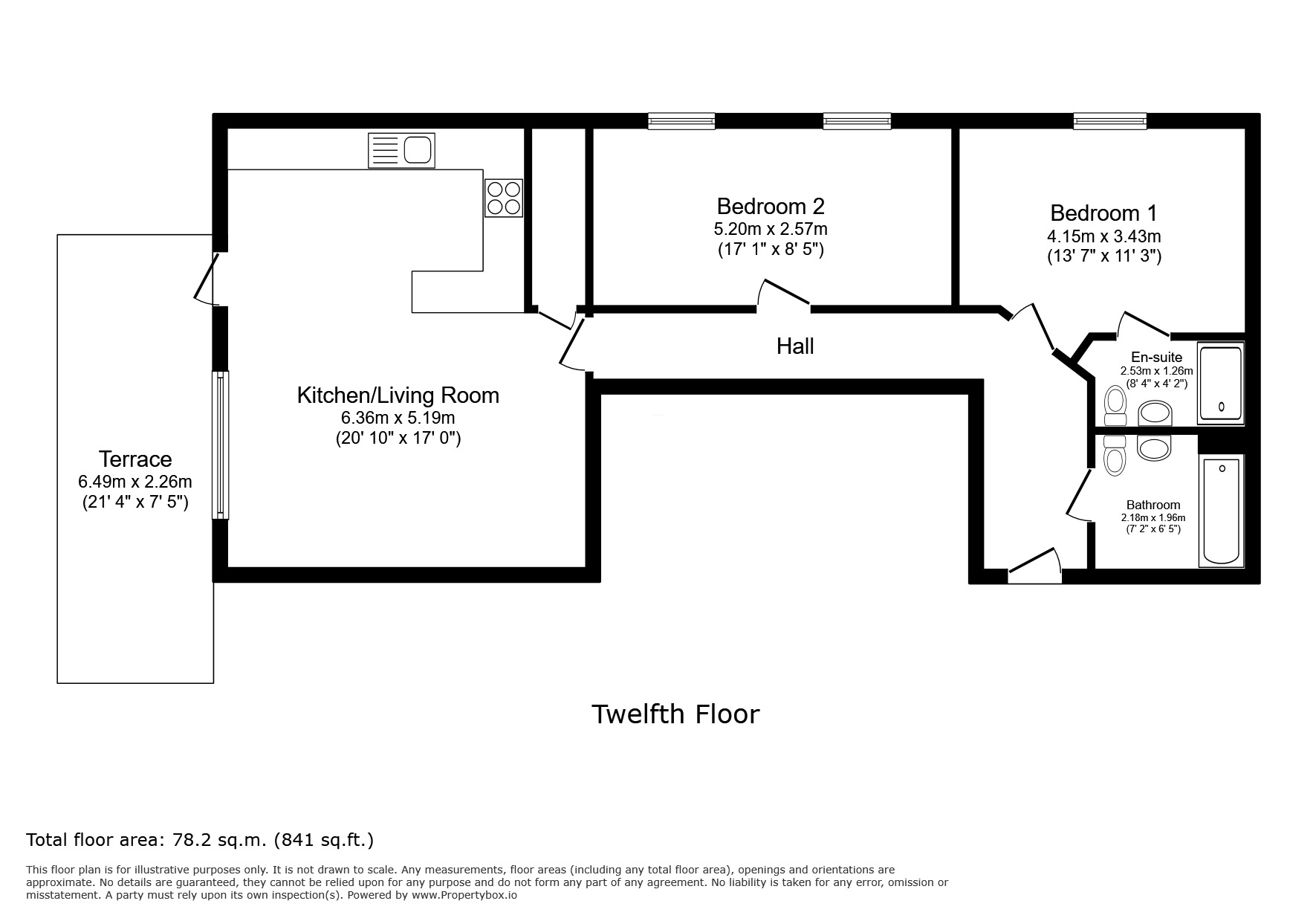 Floorplan of 2 bedroom Flat for sale, St. Marks Square, Bromley, BR2