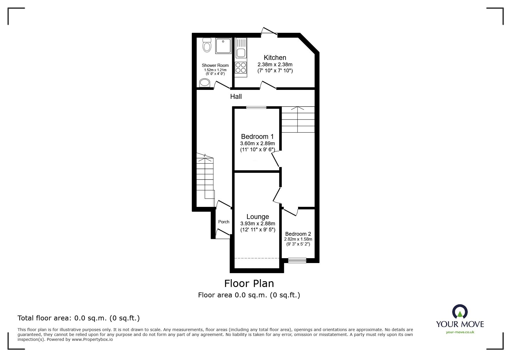Floorplan of 2 bedroom  Flat for sale, Woodside Green, London, SE25