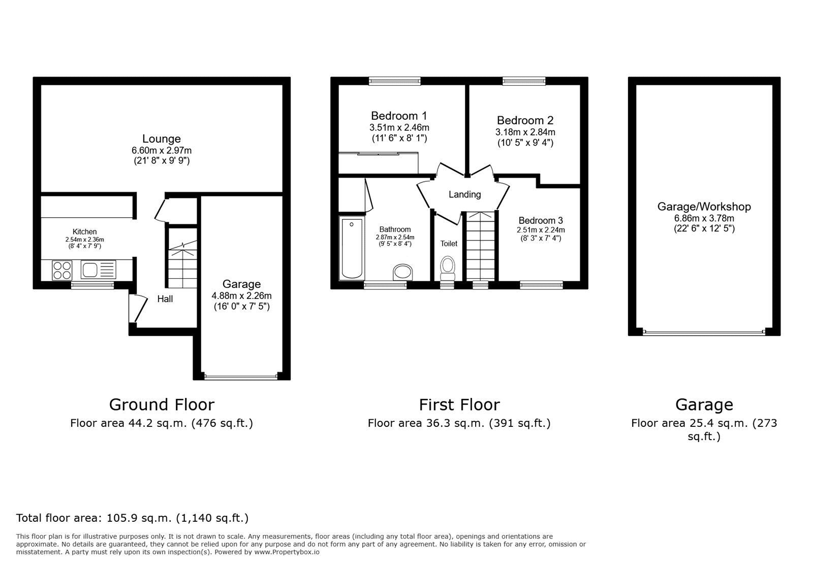 Floorplan of 3 bedroom End Terrace House for sale, Thornsett Place, London, SE20