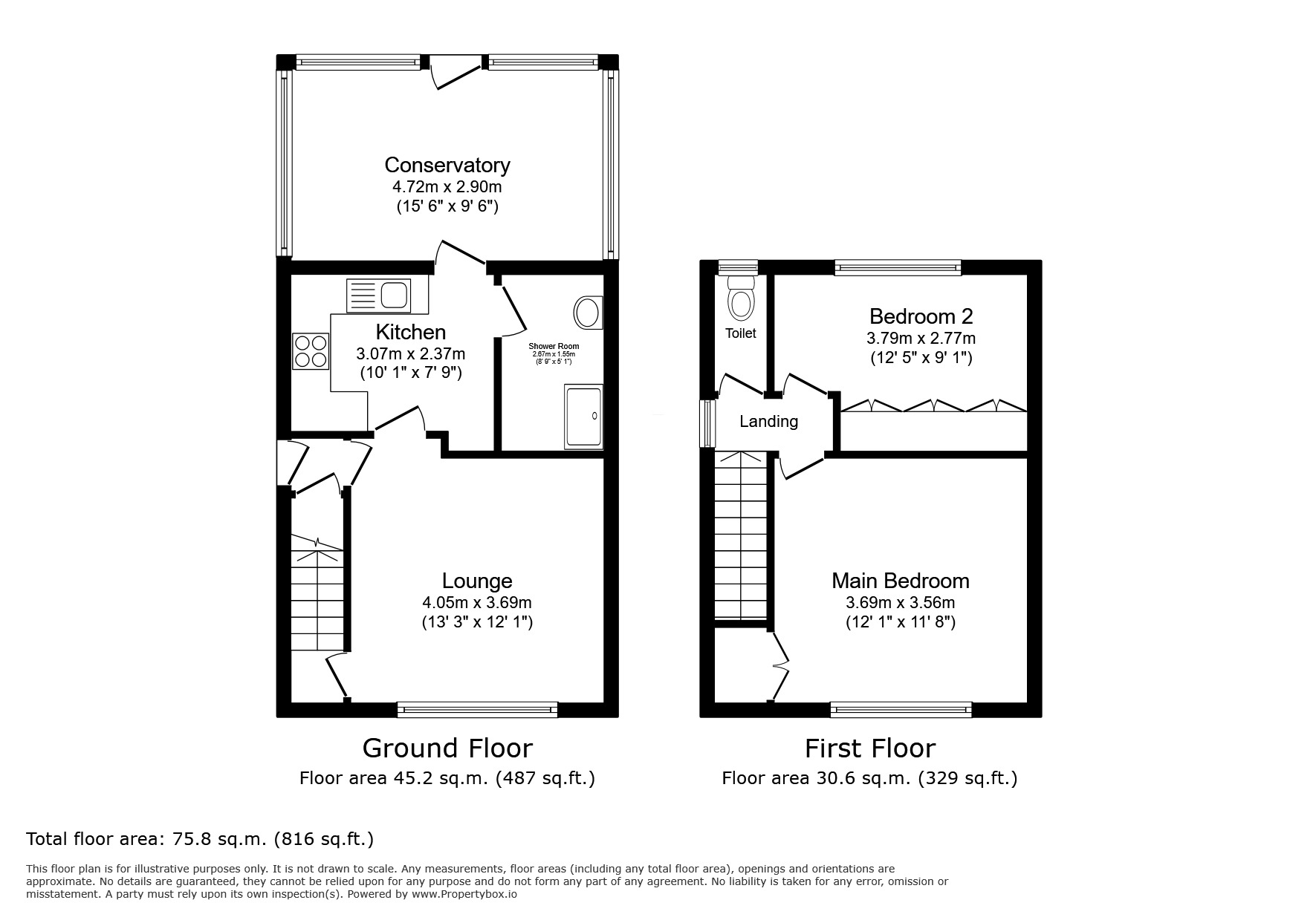 Floorplan of 2 bedroom End Terrace House for sale, Galahad Road, Bromley, BR1
