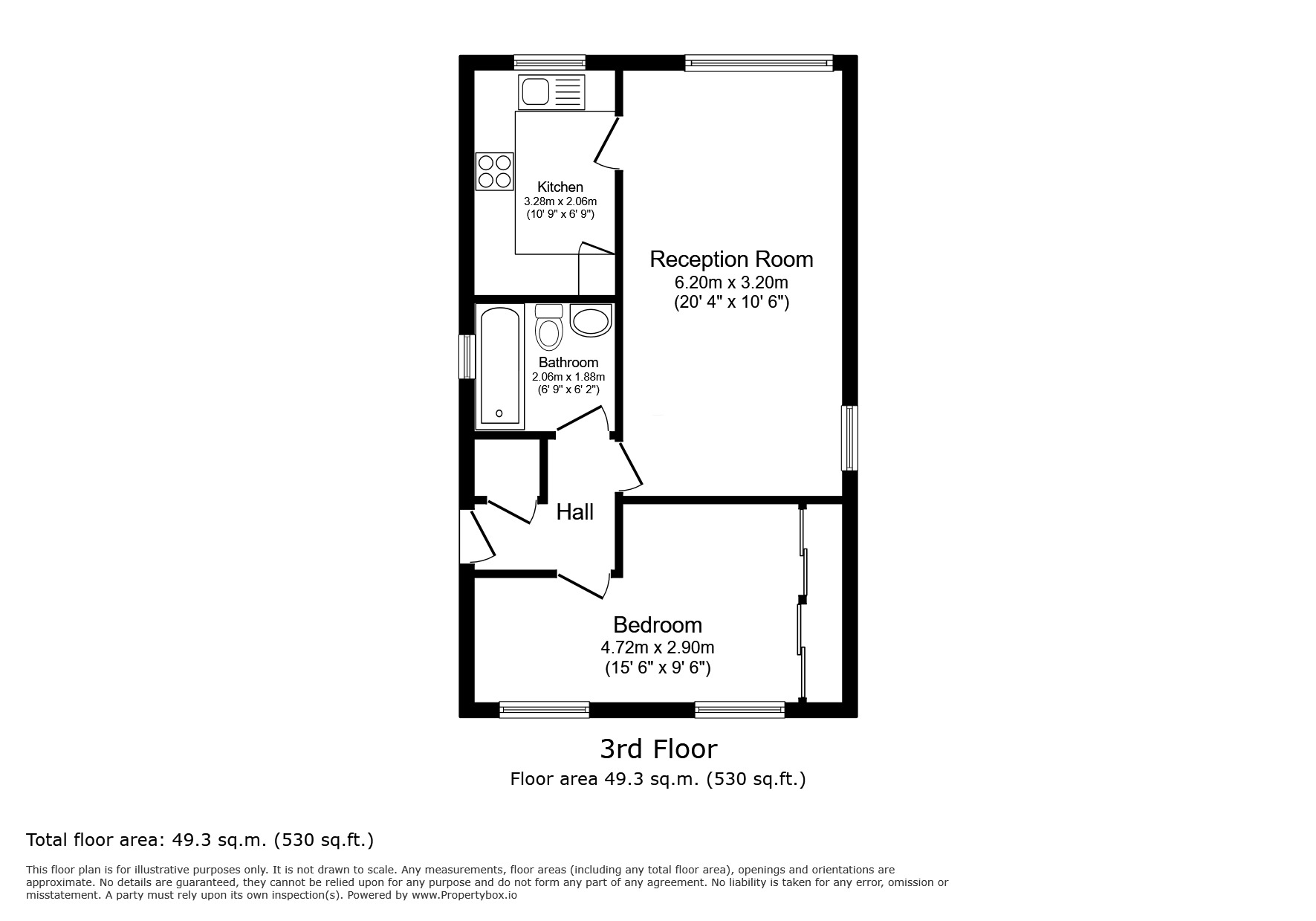 Floorplan of 1 bedroom Flat for sale, Westmoreland Road, Bromley, BR2