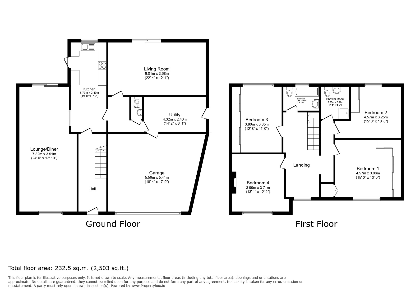 Floorplan of 4 bedroom End Terrace House for sale, Roslin Way, Bromley, BR1