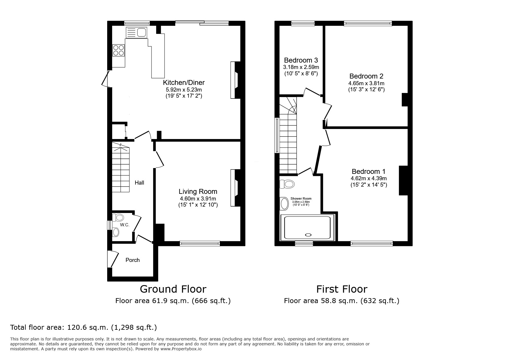 Floorplan of 3 bedroom Semi Detached House for sale, Thornton Road, Bromley, BR1