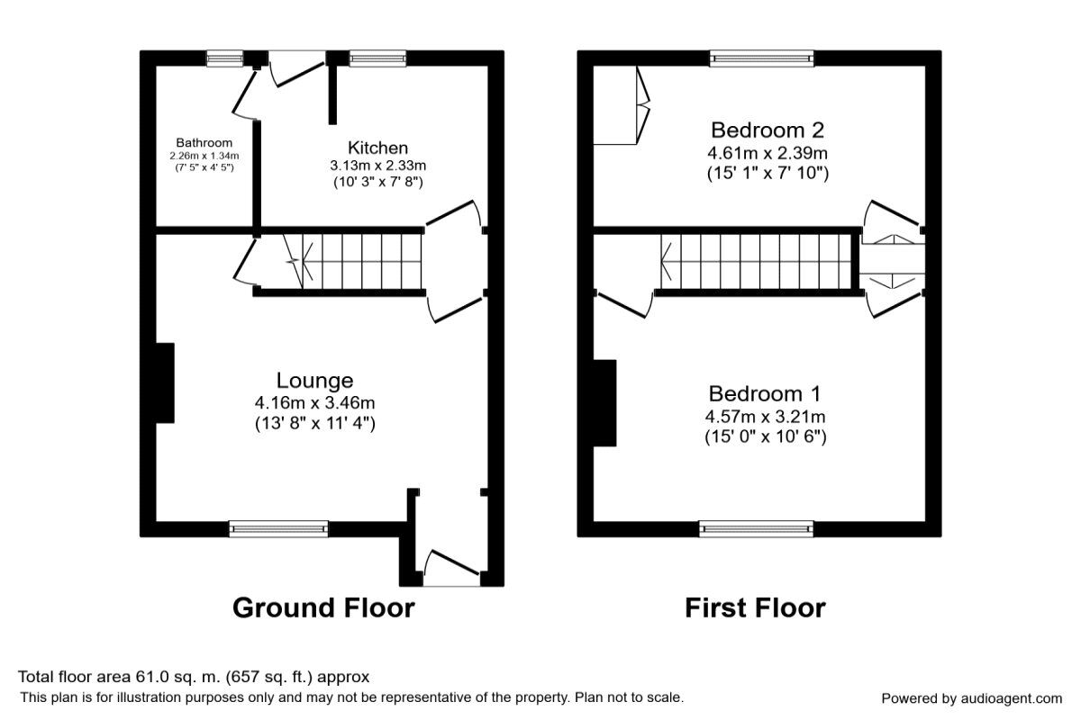 Floorplan of 2 bedroom Mid Terrace House for sale, Fieldside Road, Bromley, BR1