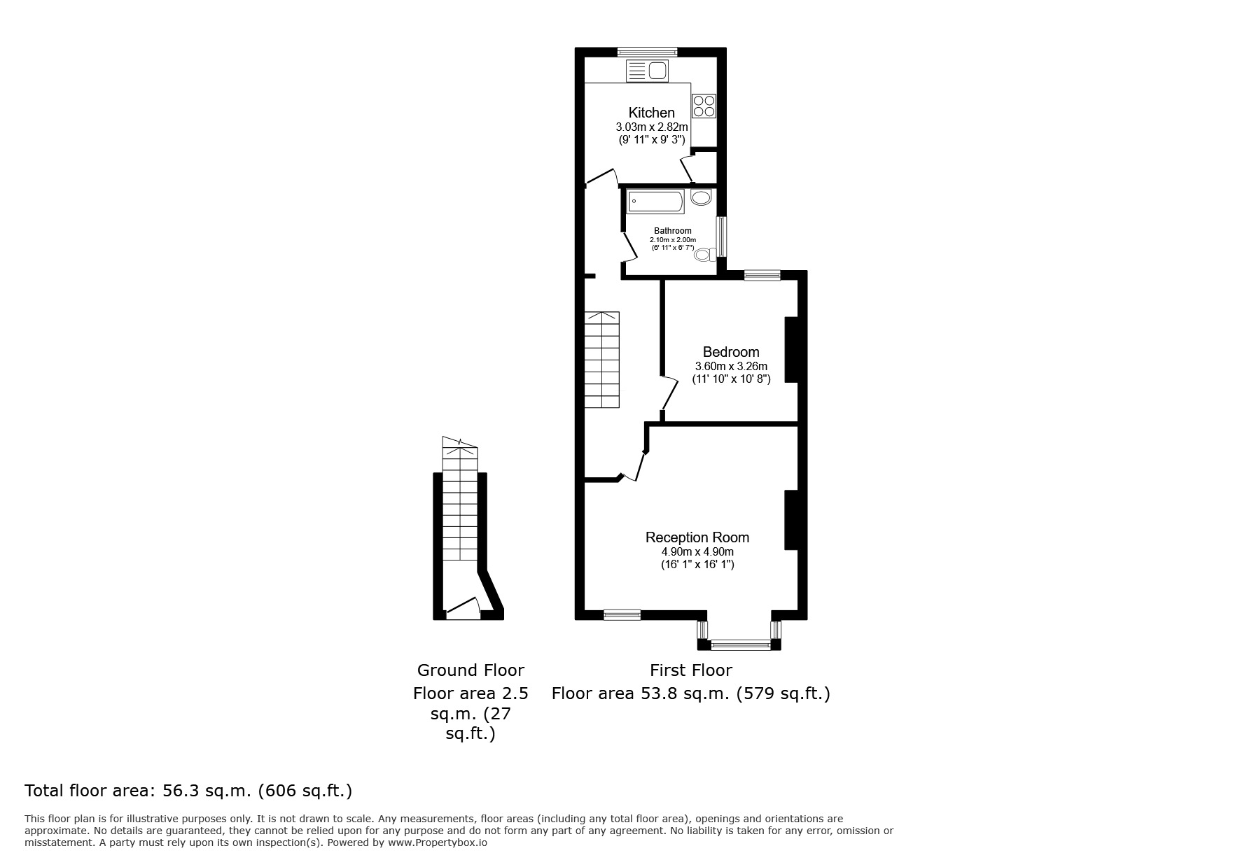 Floorplan of 1 bedroom Flat for sale, Blenheim Road, Bromley, BR1