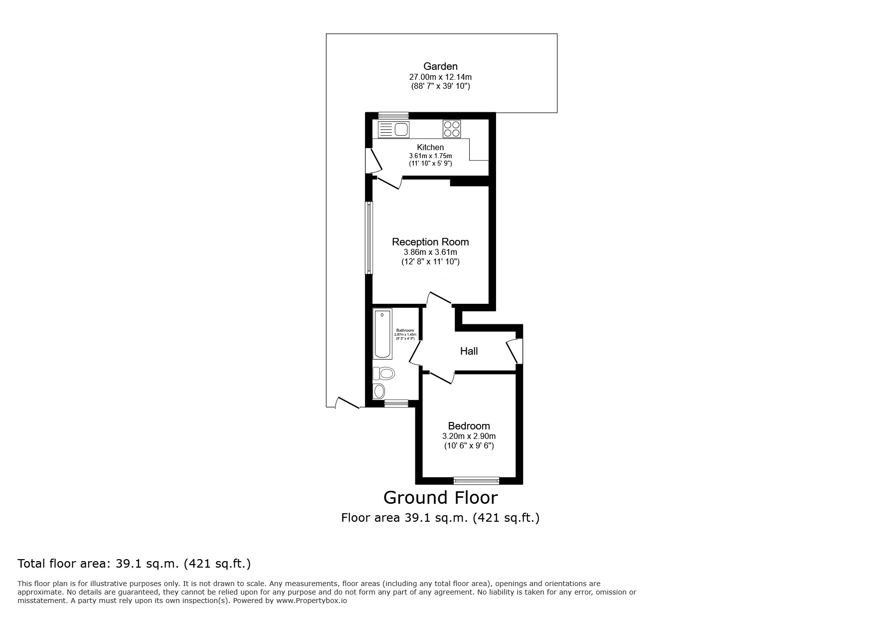 Floorplan of 1 bedroom Flat for sale, Highland Road, Bromley, BR1