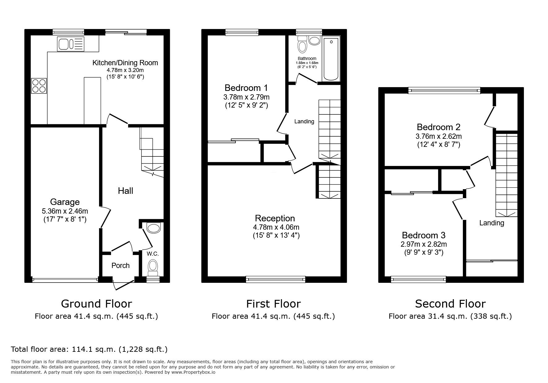 Floorplan of 3 bedroom Mid Terrace House for sale, The Glen, Bromley, BR2