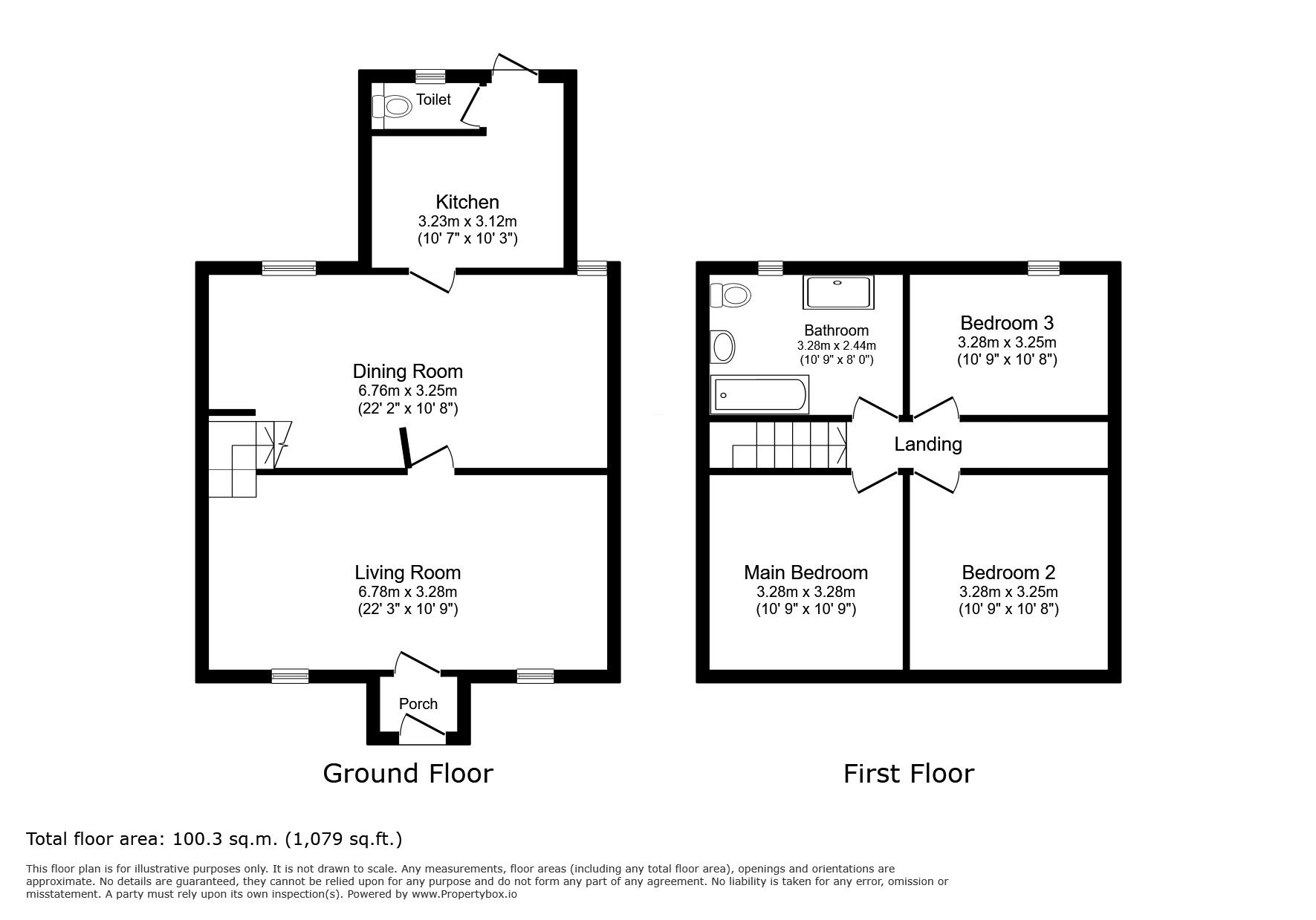 Floorplan of 3 bedroom End Terrace House for sale, North Road, Bromley, BR1