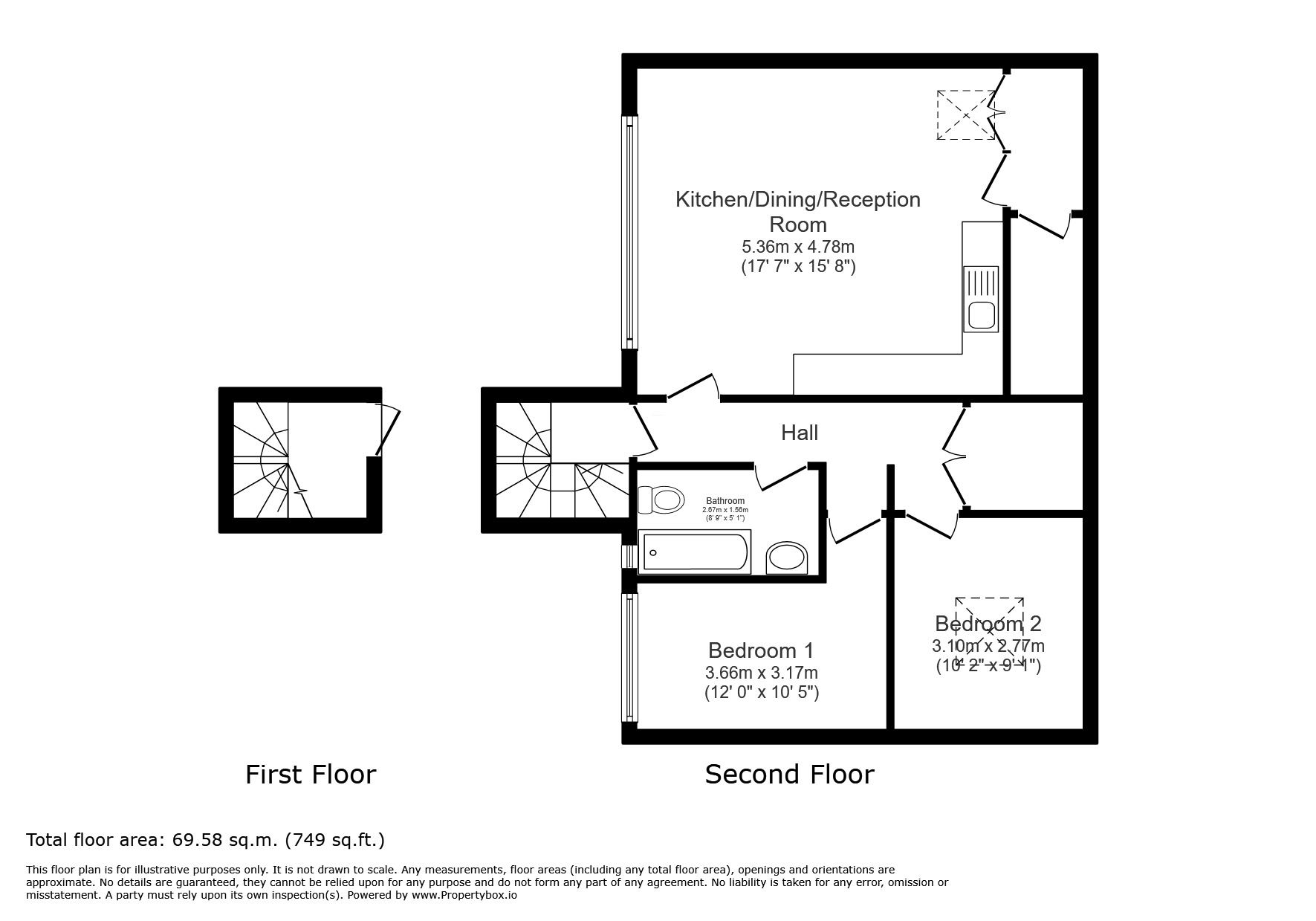 Floorplan of 2 bedroom Flat for sale, Birkbeck Road, Beckenham, BR3