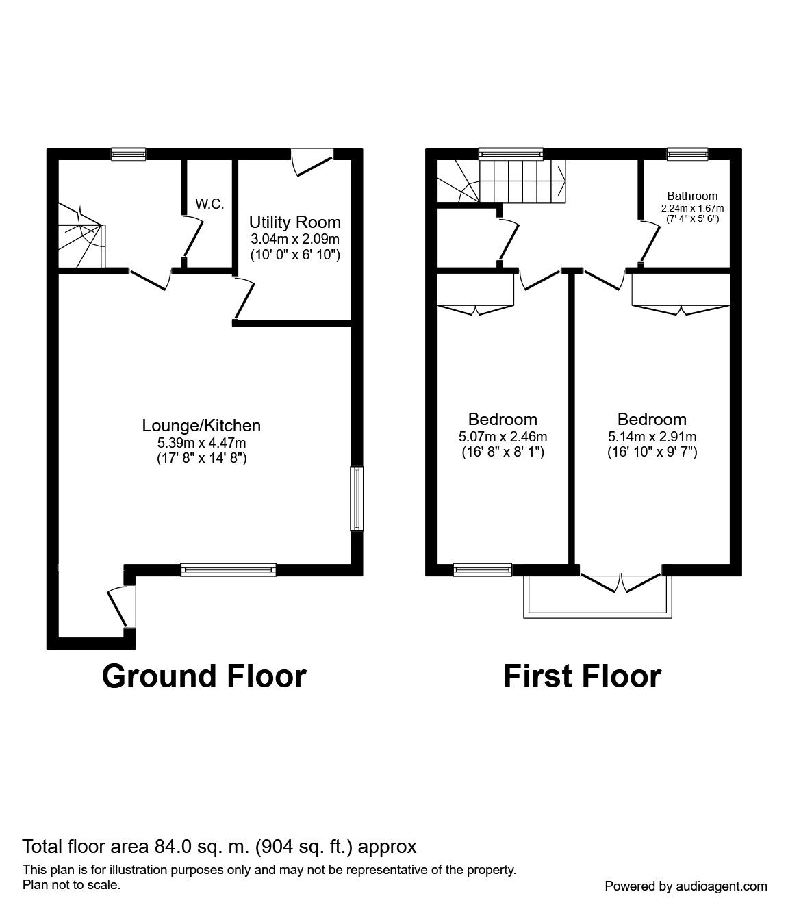 Floorplan of 3 bedroom Semi Detached House to rent, Station Road, London, SE25