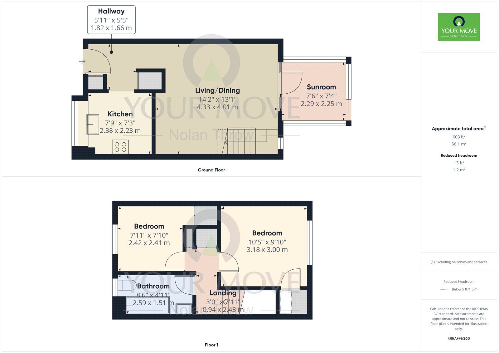 Floorplan of 2 bedroom Mid Terrace House to rent, Mare Leys, Buckingham, Buckinghamshire, MK18