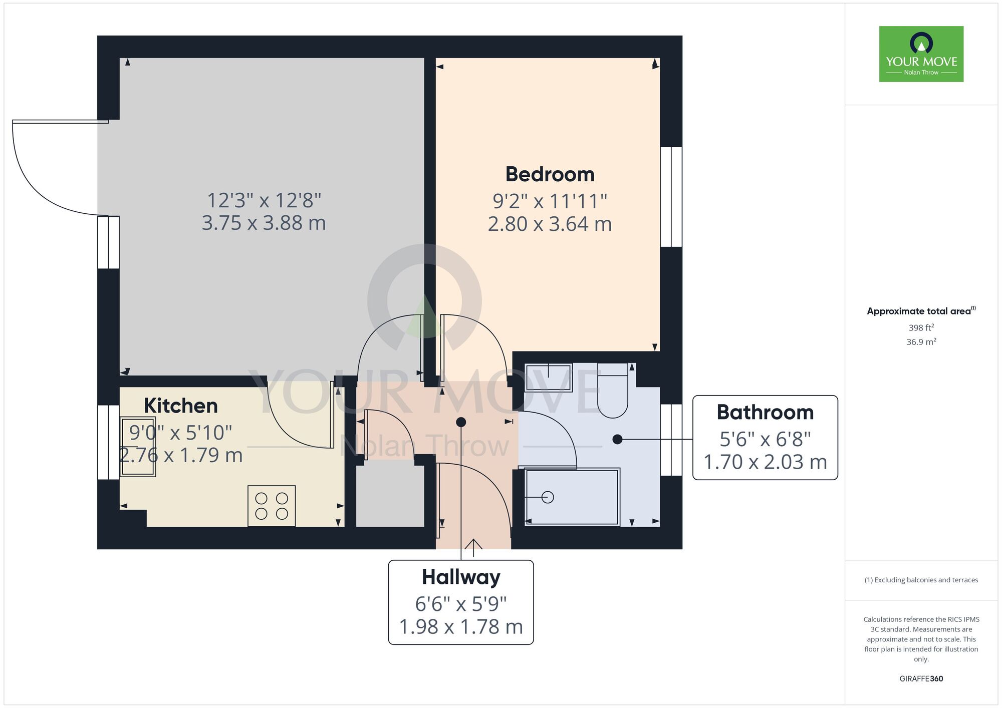 Floorplan of 1 bedroom  Flat to rent, Nelson Street, Buckingham, Buckinghamshire, MK18