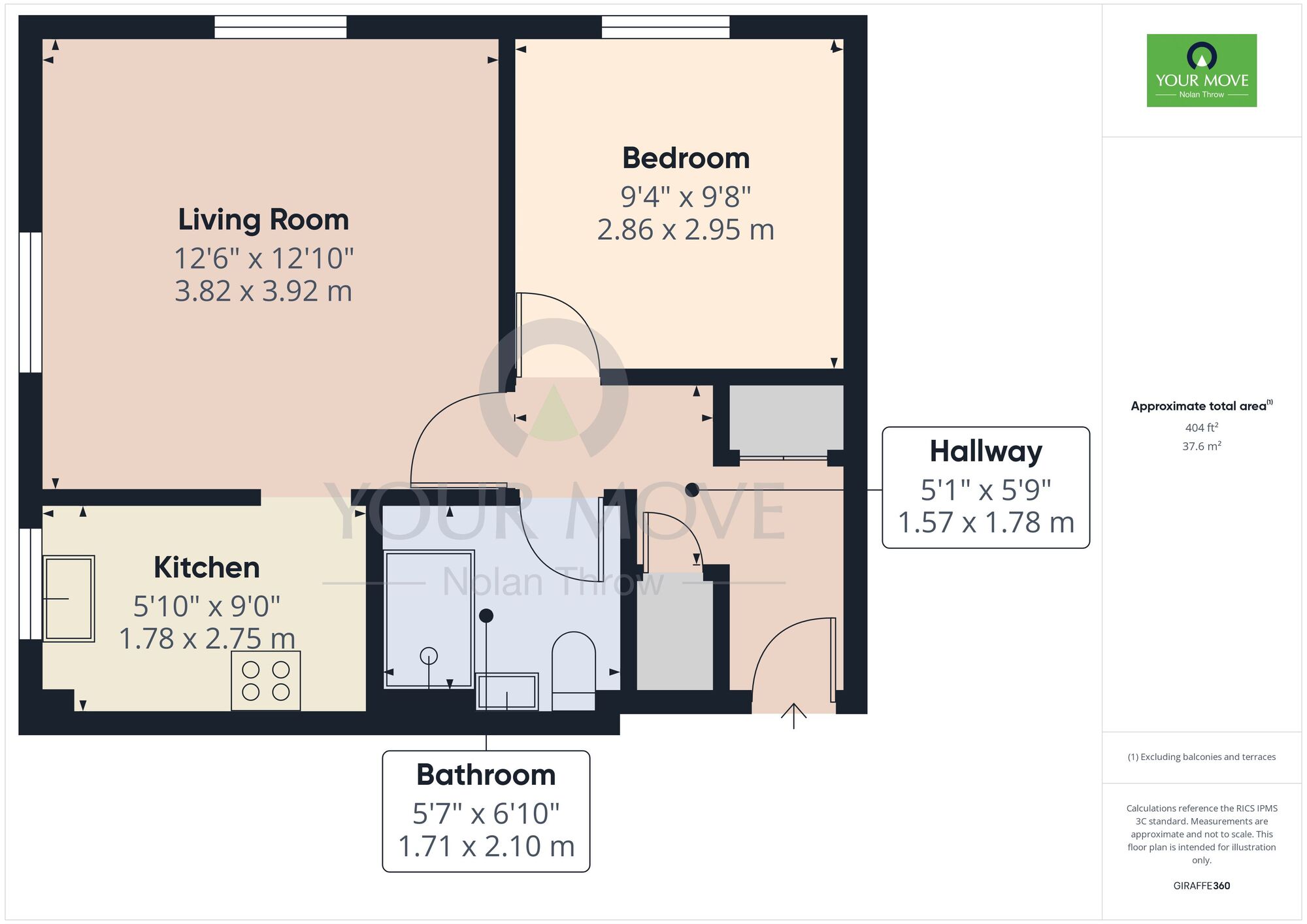 Floorplan of 1 bedroom  Flat to rent, Nelson Street, Buckingham, Buckinghamshire, MK18