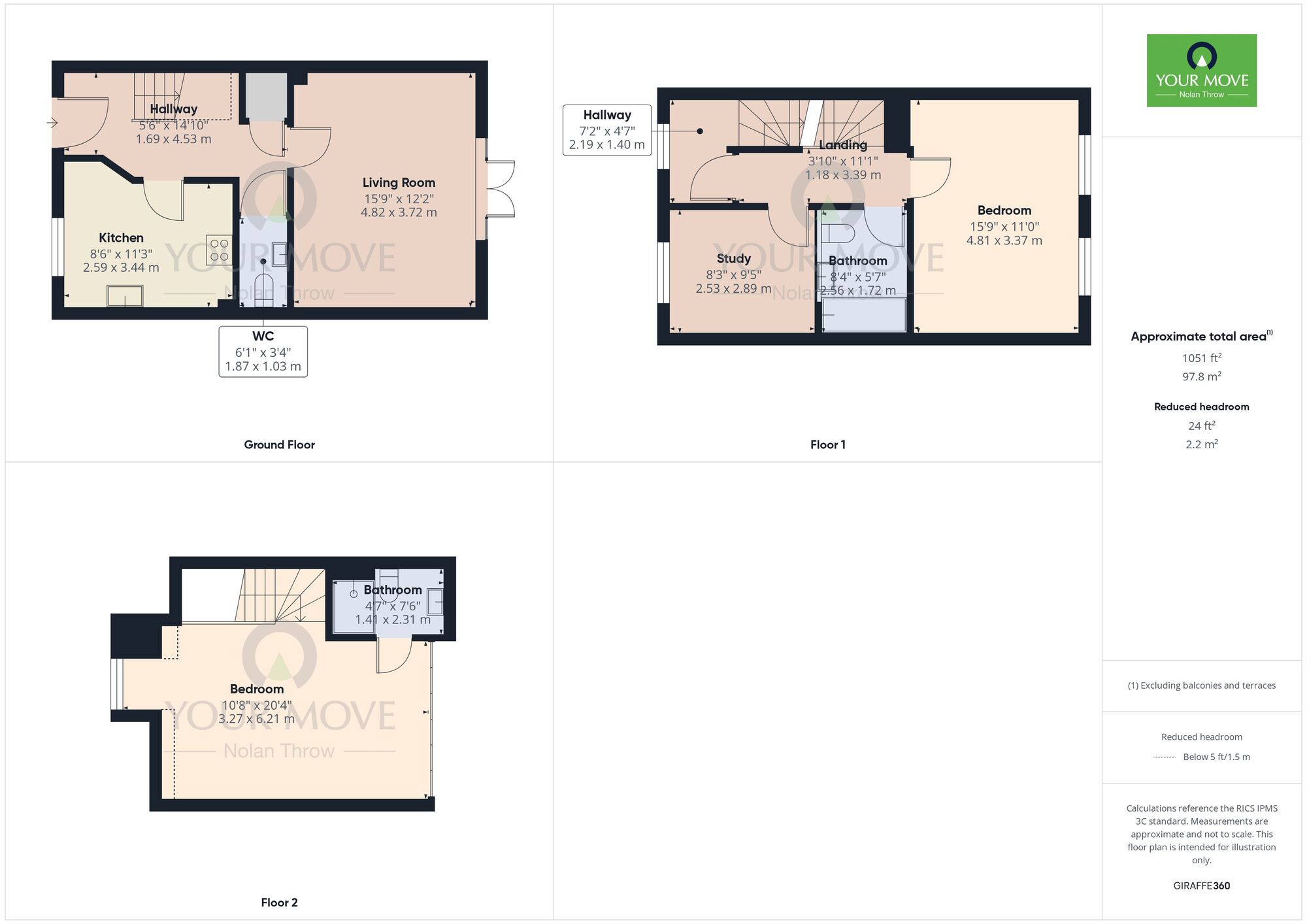 Floorplan of 3 bedroom Semi Detached House to rent, Tenor Close, Buckingham, Buckinghamshire, MK18