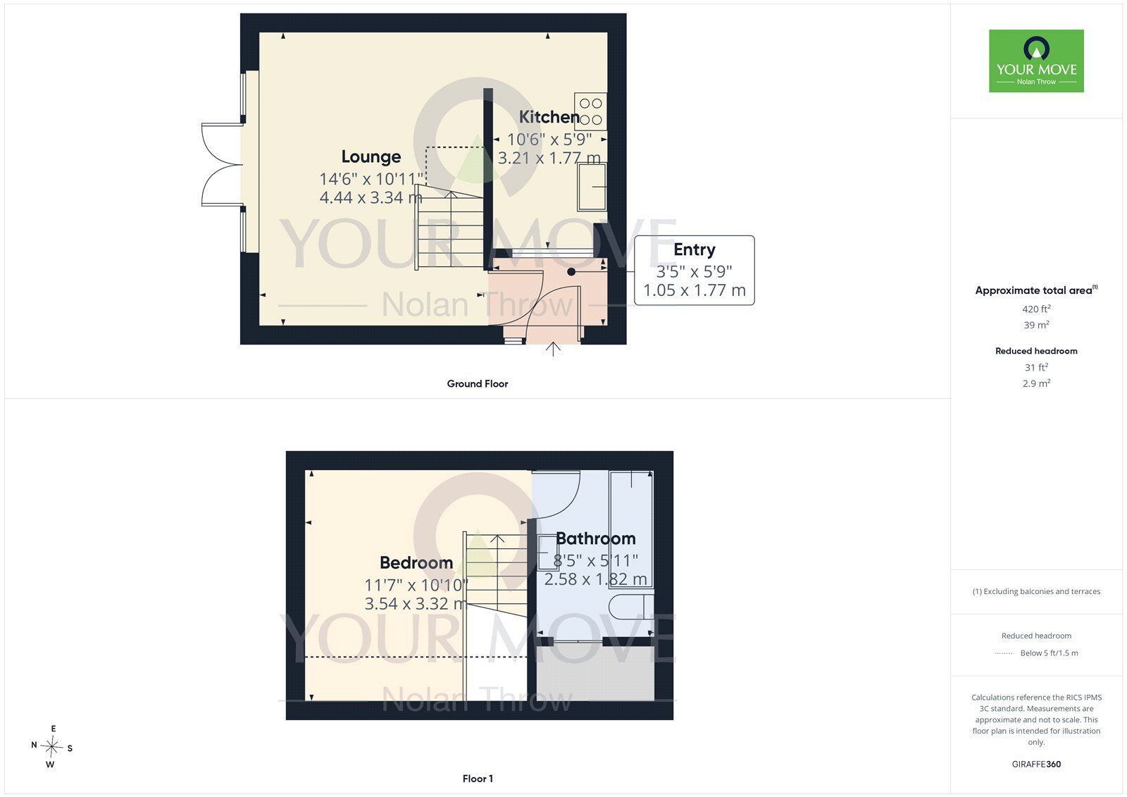 Floorplan of 1 bedroom Semi Detached House to rent, Deerfield Close, Buckingham, Buckinghamshire, MK18