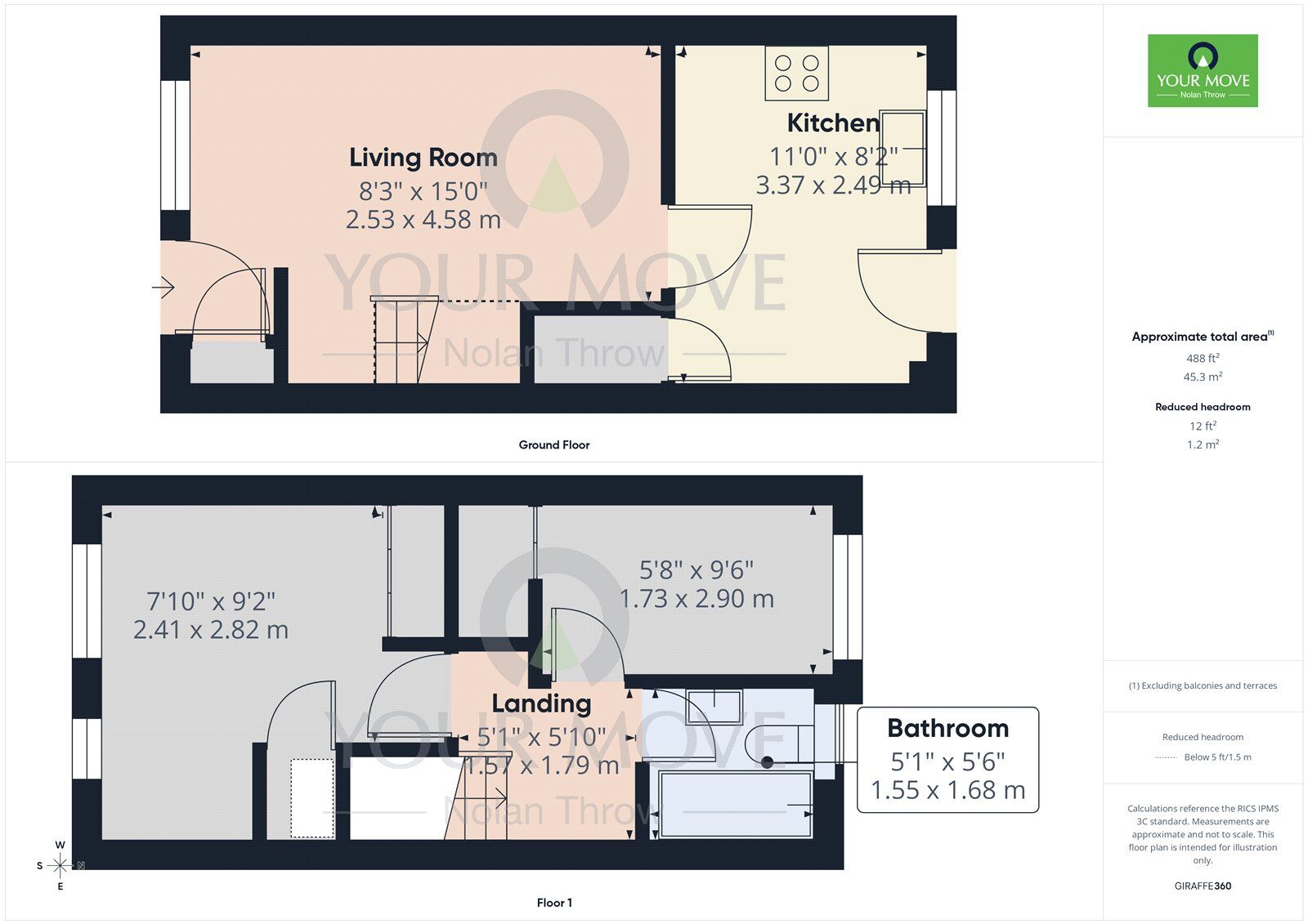 Floorplan of 2 bedroom End Terrace House to rent, Rudds Close, Winslow, Buckinghamshire, MK18