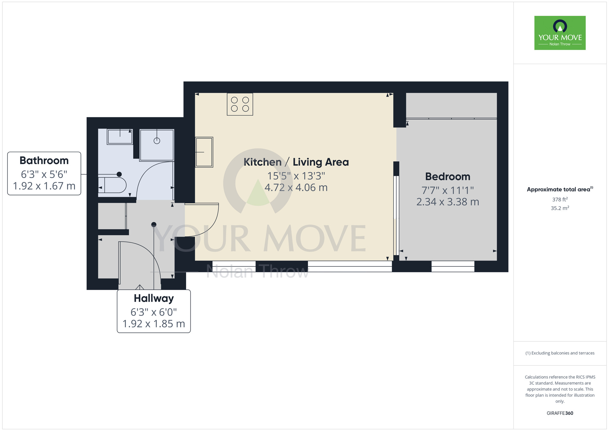 Floorplan of 1 bedroom House to rent, West Street, Steeple Claydon, Buckinghamshire, MK18