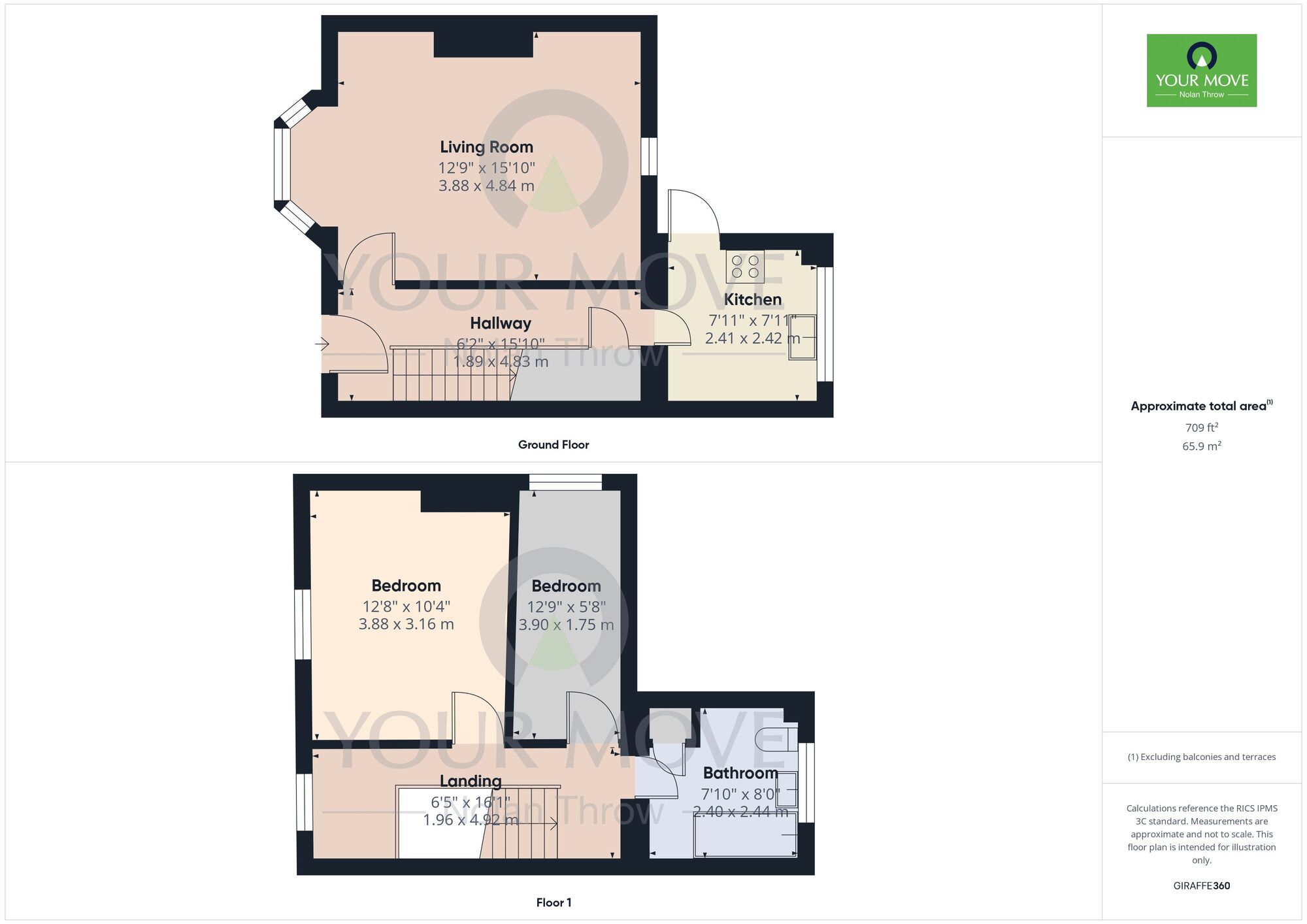 Floorplan of 2 bedroom End Terrace House to rent, West Street, Steeple Claydon, Buckinghamshire, MK18