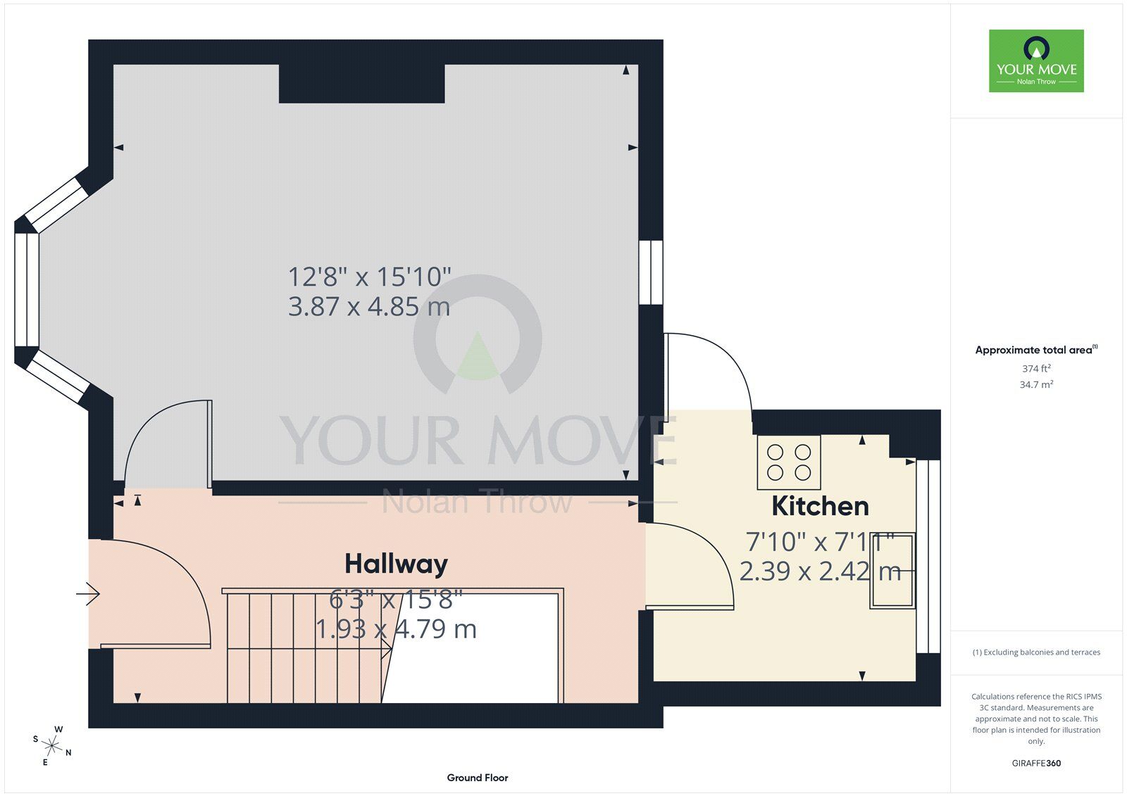 Floorplan of 2 bedroom End Terrace House to rent, West Street, Steeple Claydon, Buckinghamshire, MK18