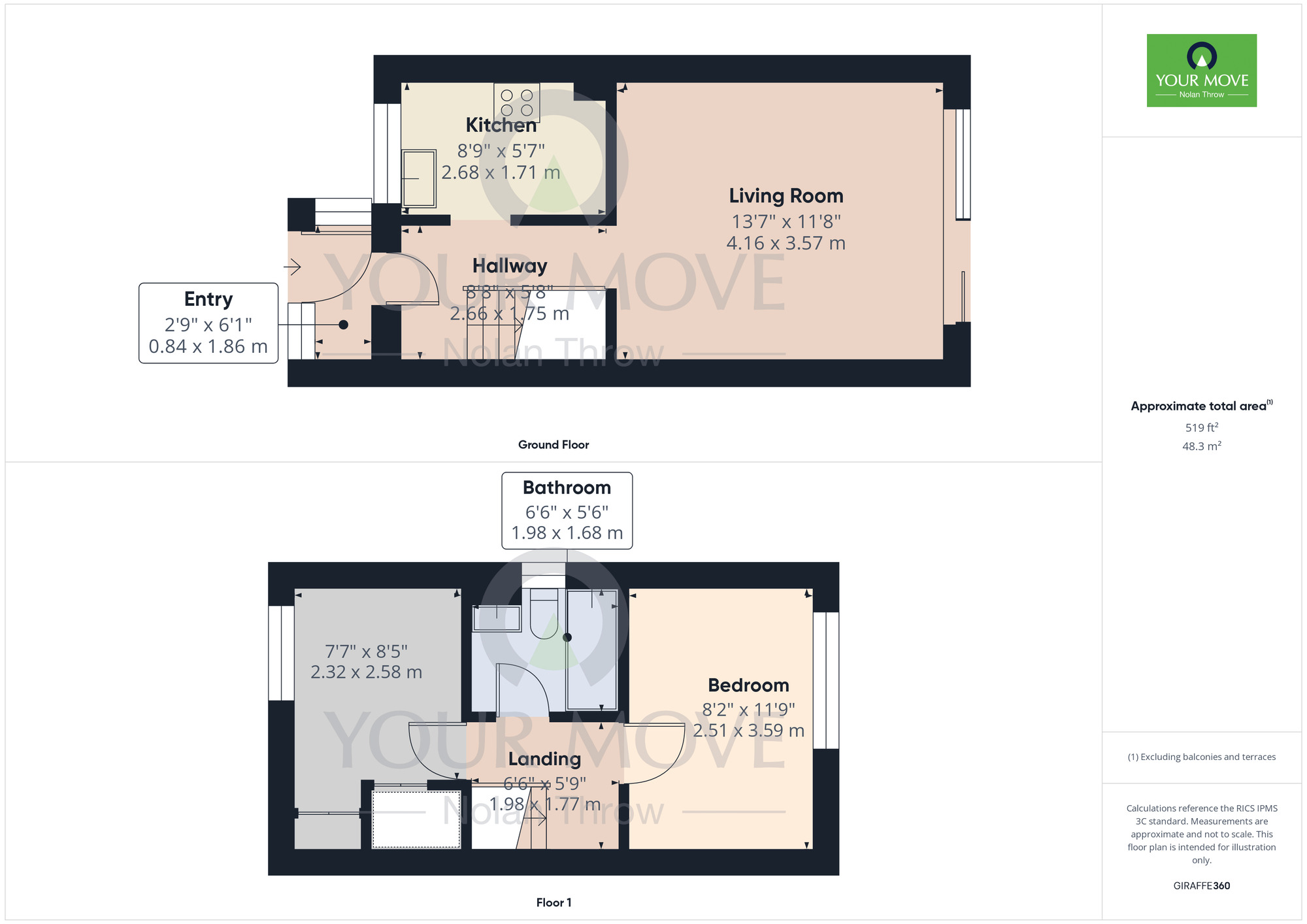 Floorplan of 2 bedroom End Terrace House to rent, Swallow Close, Buckingham, Buckinghamshire, MK18
