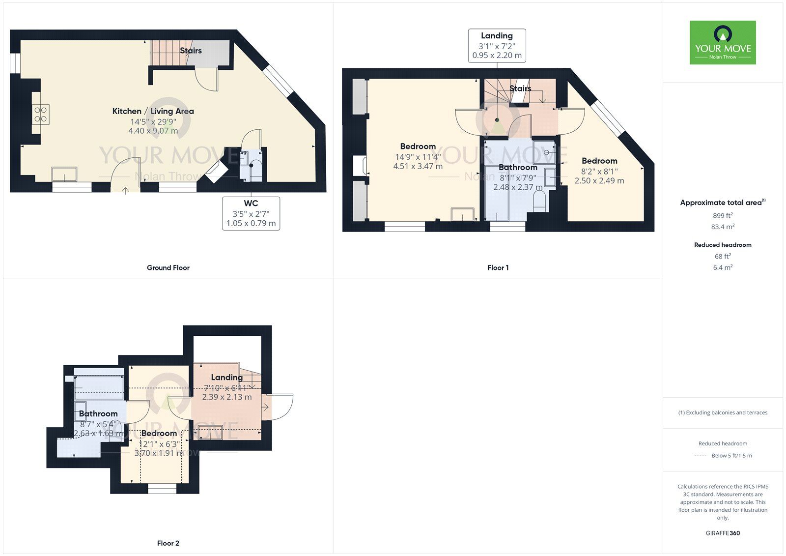 Floorplan of 3 bedroom Semi Detached House to rent, Castle Street, Buckingham, Buckinghamshire, MK18