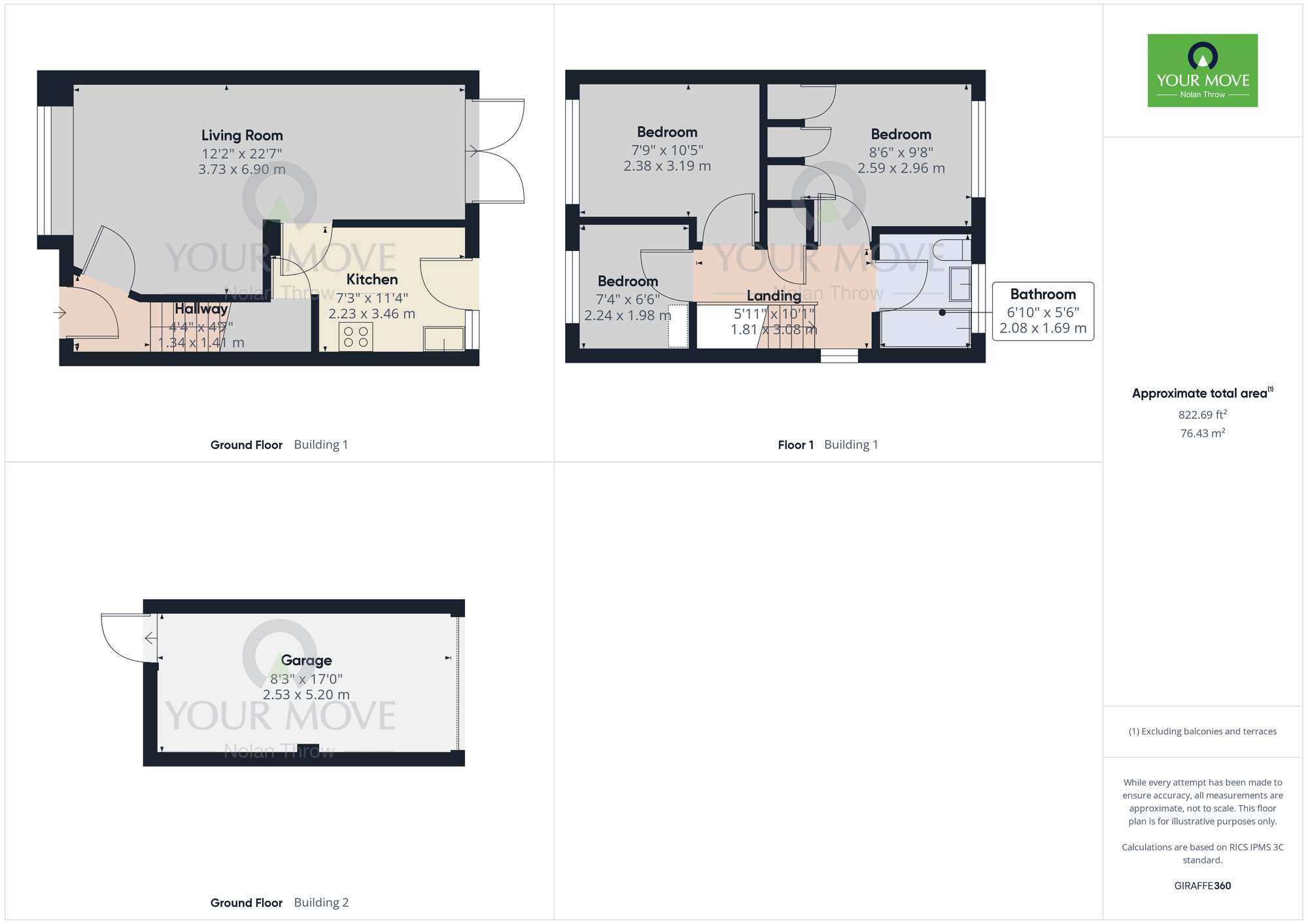 Floorplan of 3 bedroom Detached House to rent, Badgers Way, Buckingham, Buckinghamshire, MK18