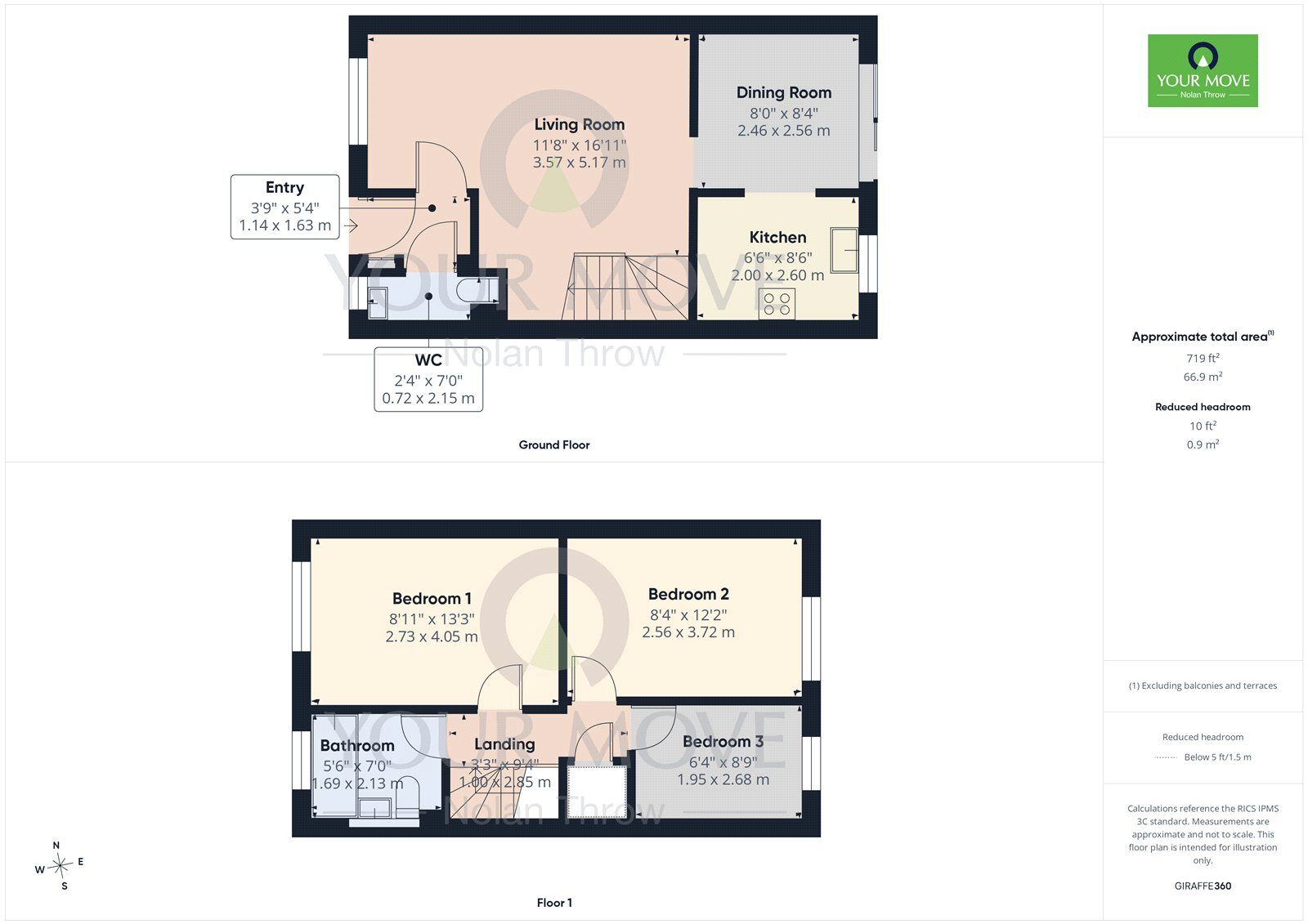 Floorplan of 3 bedroom Semi Detached House to rent, Fishers Field, Buckingham, Buckinghamshire, MK18