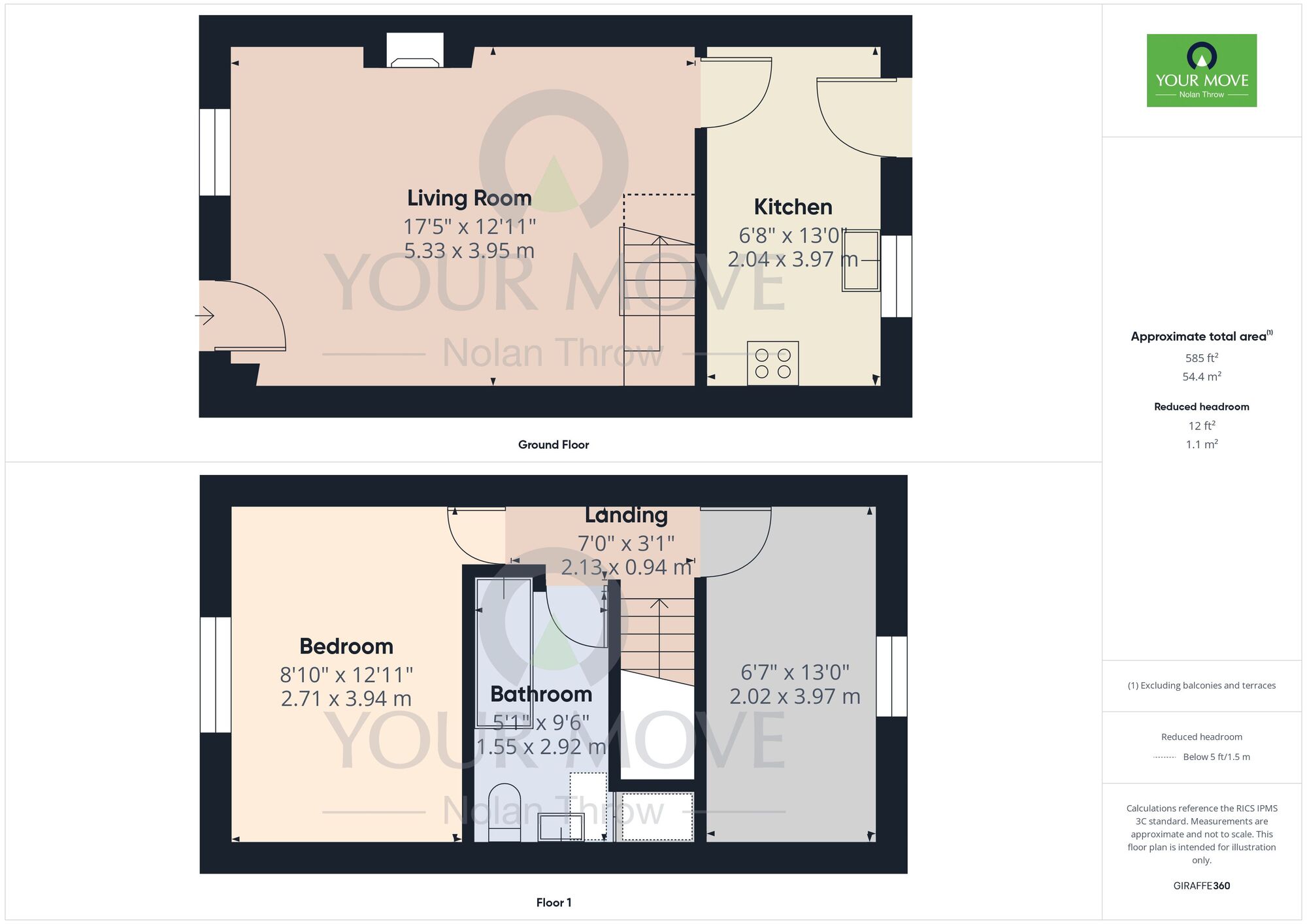 Floorplan of 2 bedroom Mid Terrace House to rent, Chaloners Hill, Steeple Claydon, Buckinghamshire, MK18