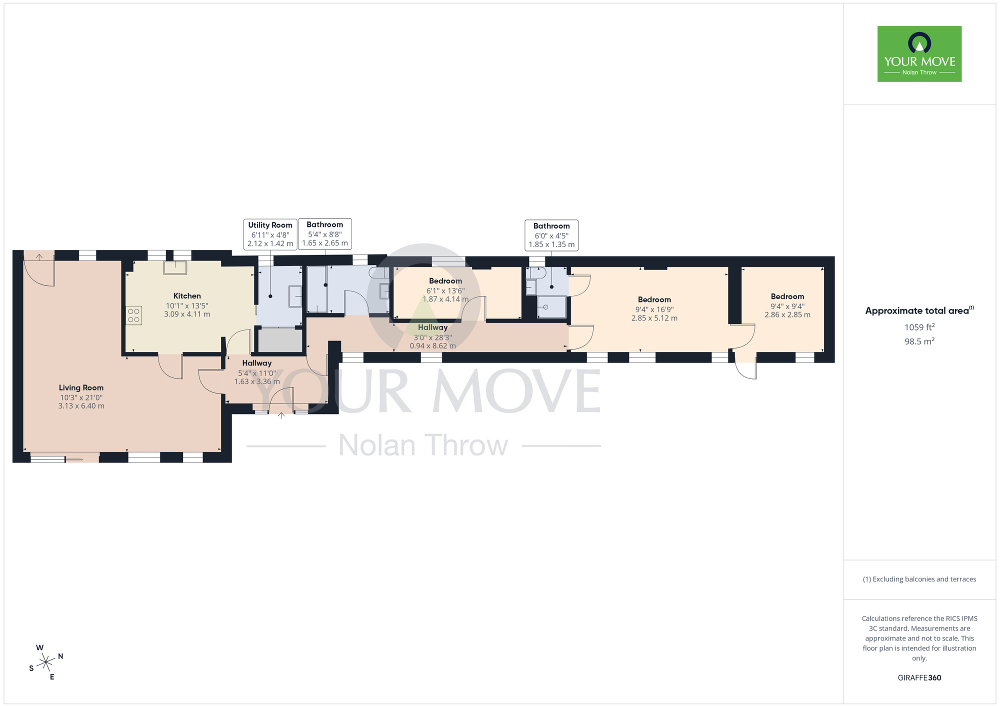 Floorplan of 3 bedroom  Bungalow to rent, Hanover Farm, Addington, Buckinghamshire, MK18