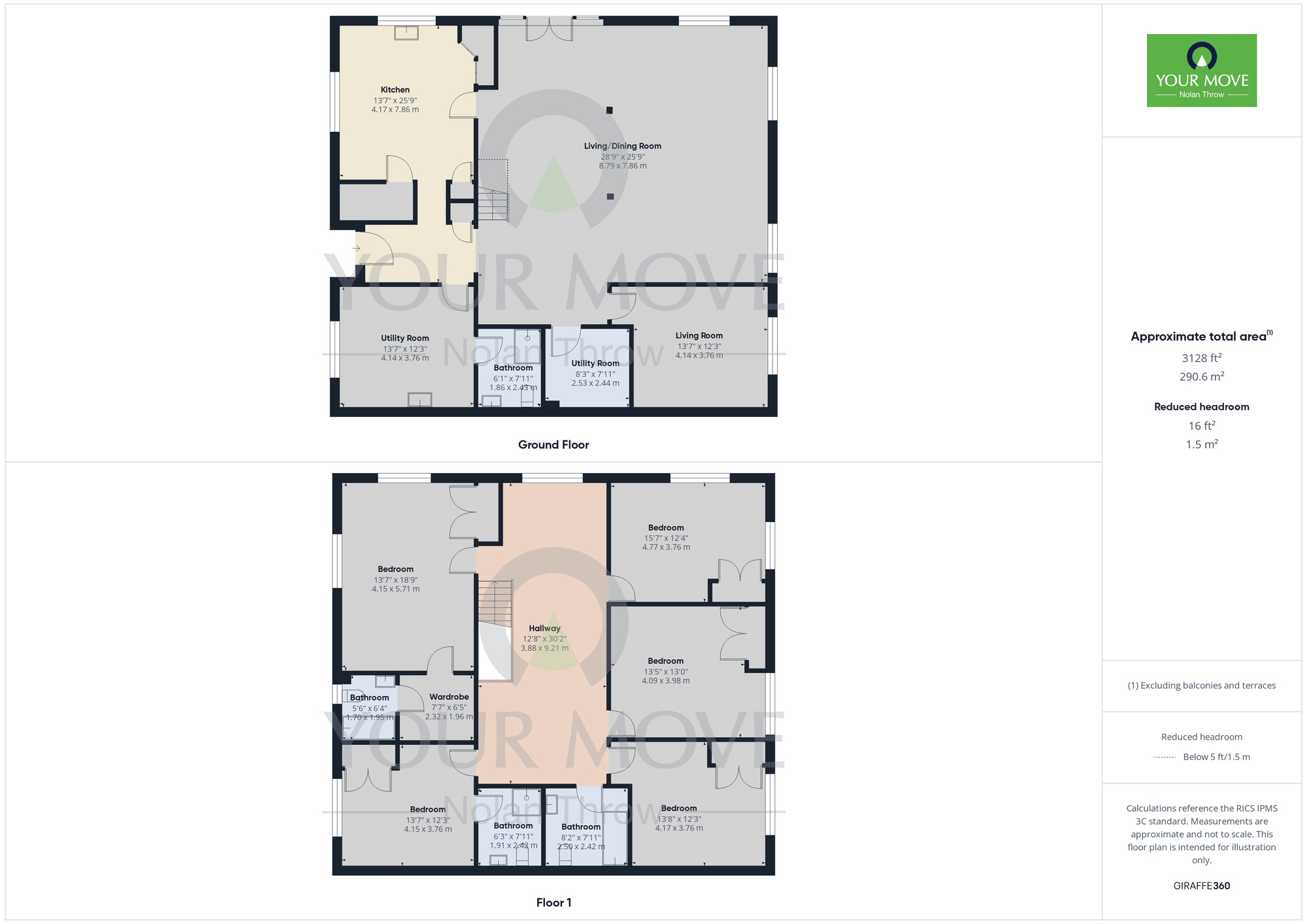 Floorplan of 5 bedroom Semi Detached House to rent, Preston Road, Gawcott, Buckinghamshire, MK18